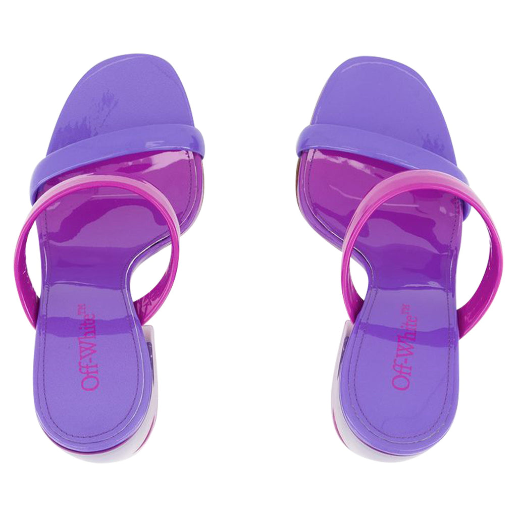 Bulky Slides - Off White - Fucsia/Morado - Charol
