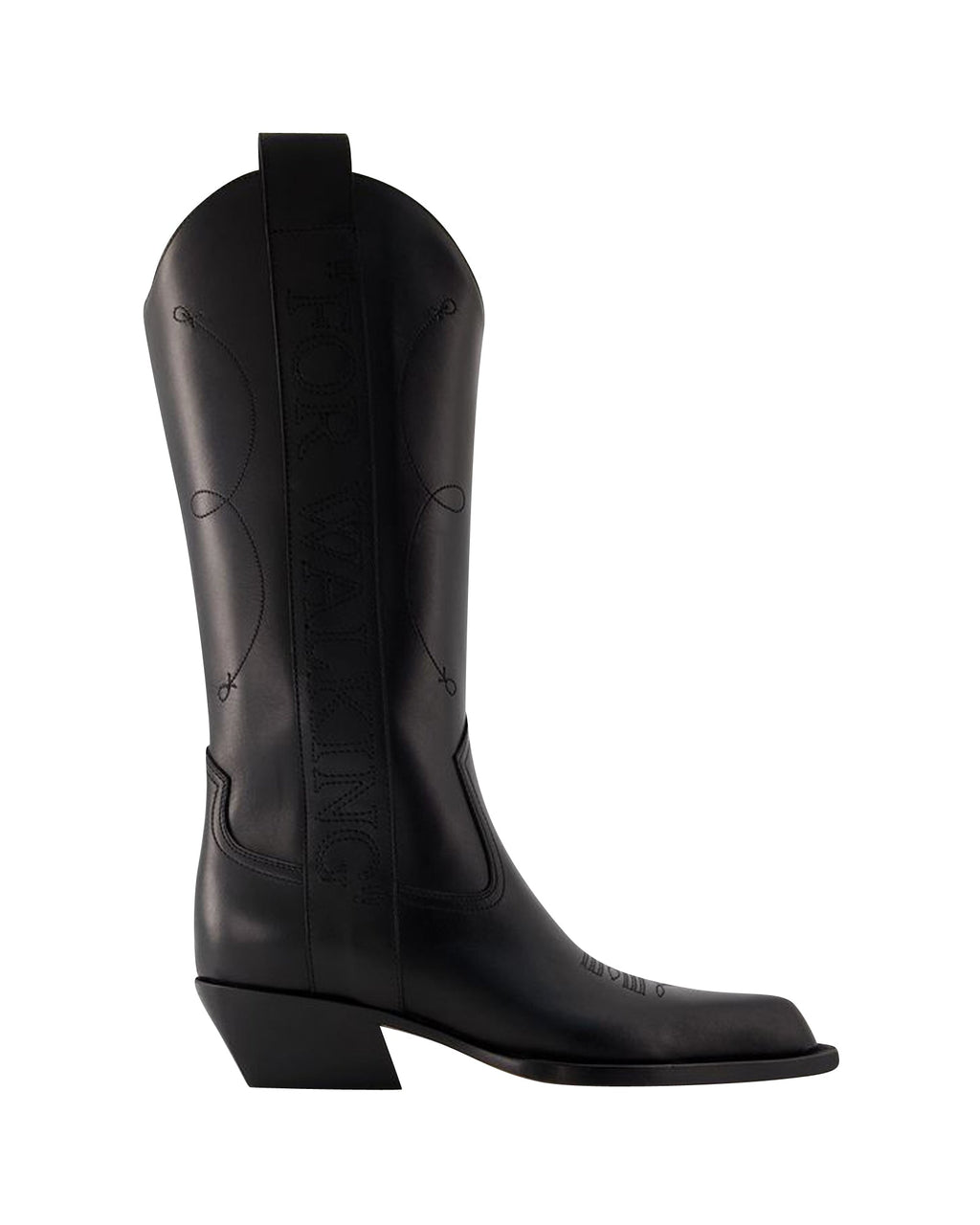 For Walking Boots - Off White - Leather - Black