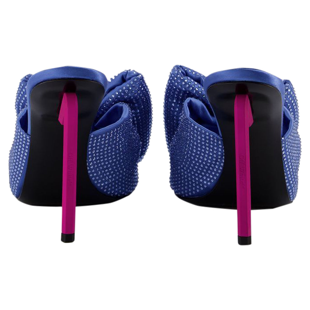 Women's Allen Bow Strass Pop Mules in Blue/Pink