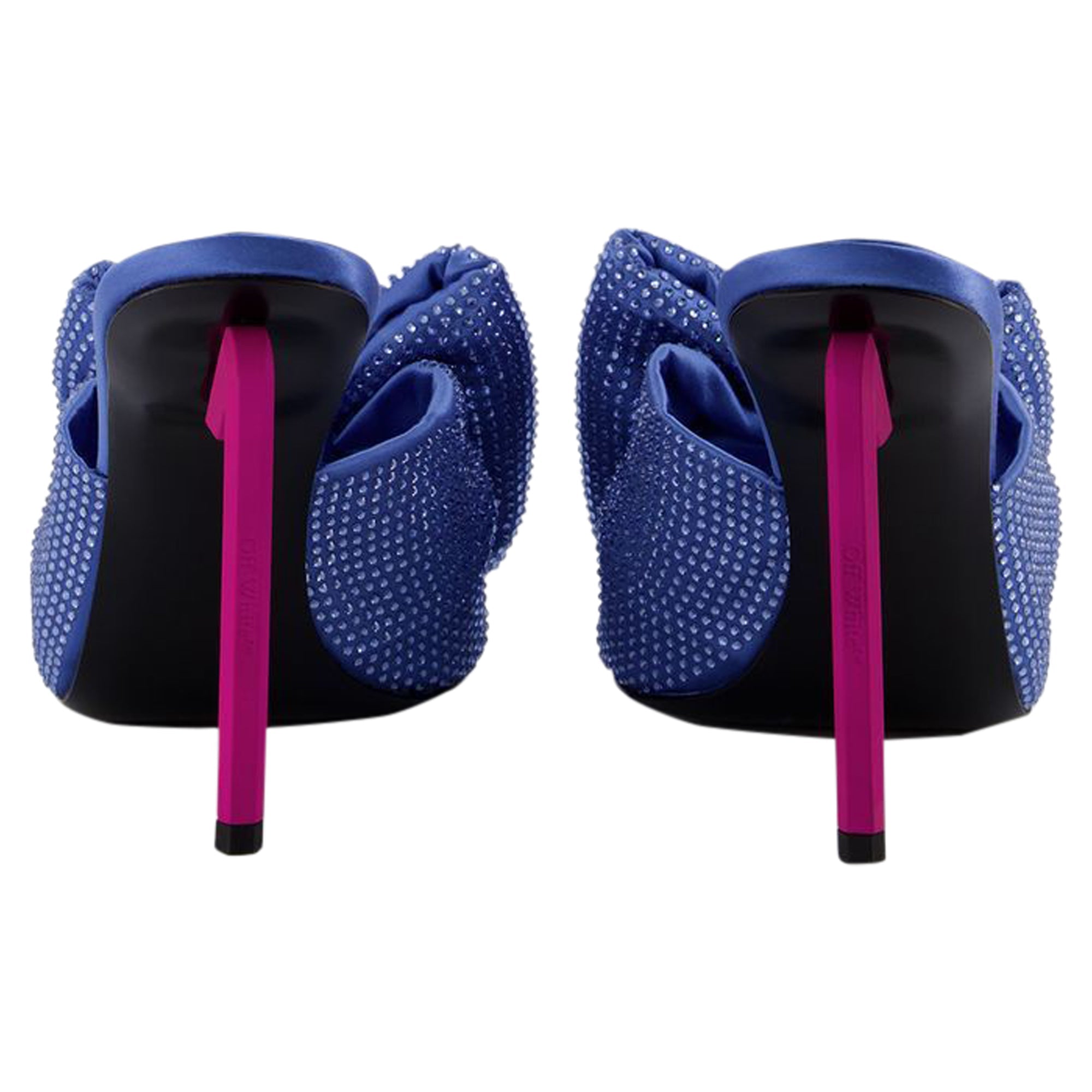 Women's Allen Bow Strass Pop Mules in Blue/Pink