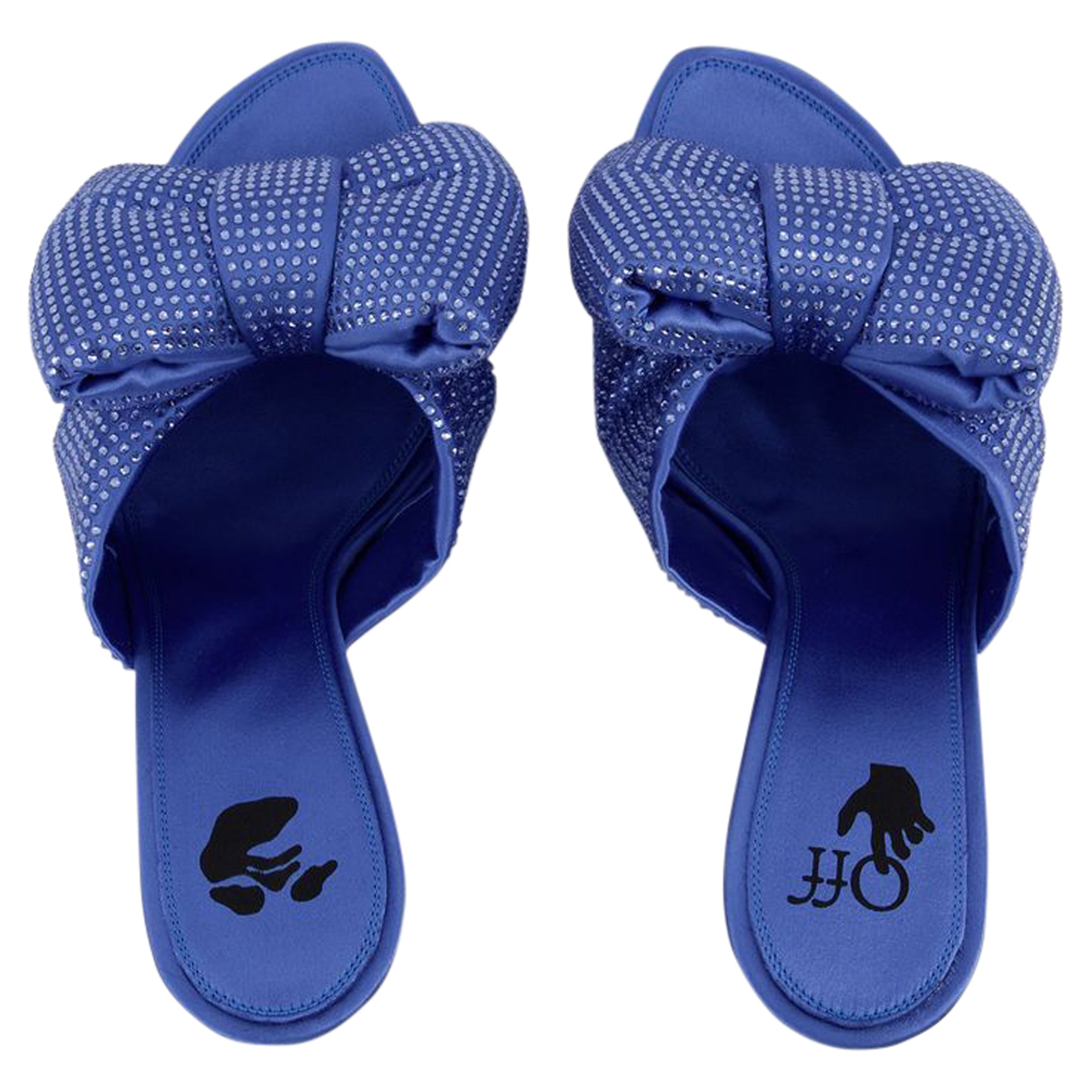 Women's Allen Bow Strass Pop Mules in Blue/Pink