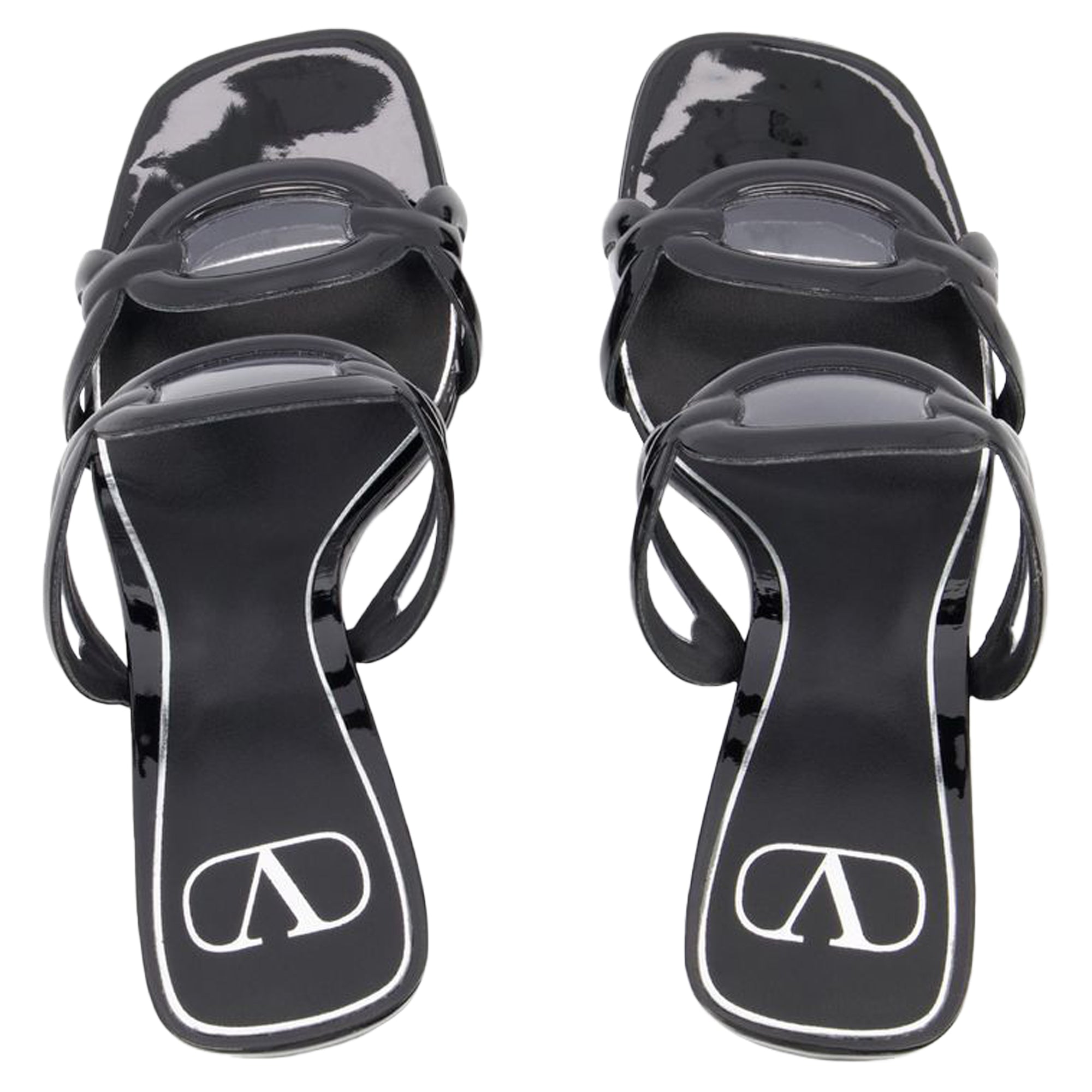 Women's Chain 1967 T.100 Sandals - Valentino Garavani - Black - Brass