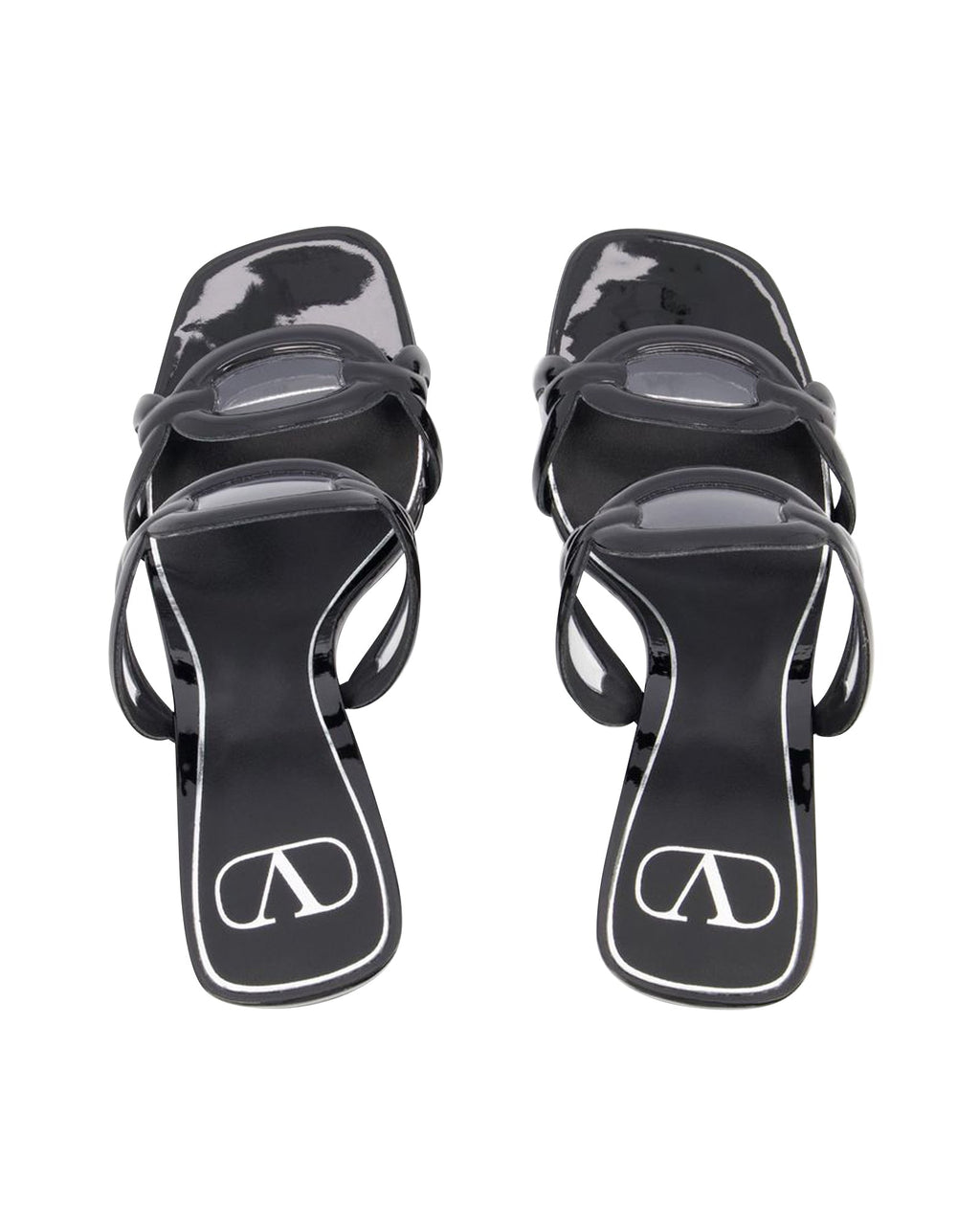 Women's Chain 1967 T.100 Sandals - Valentino Garavani - Black - Brass