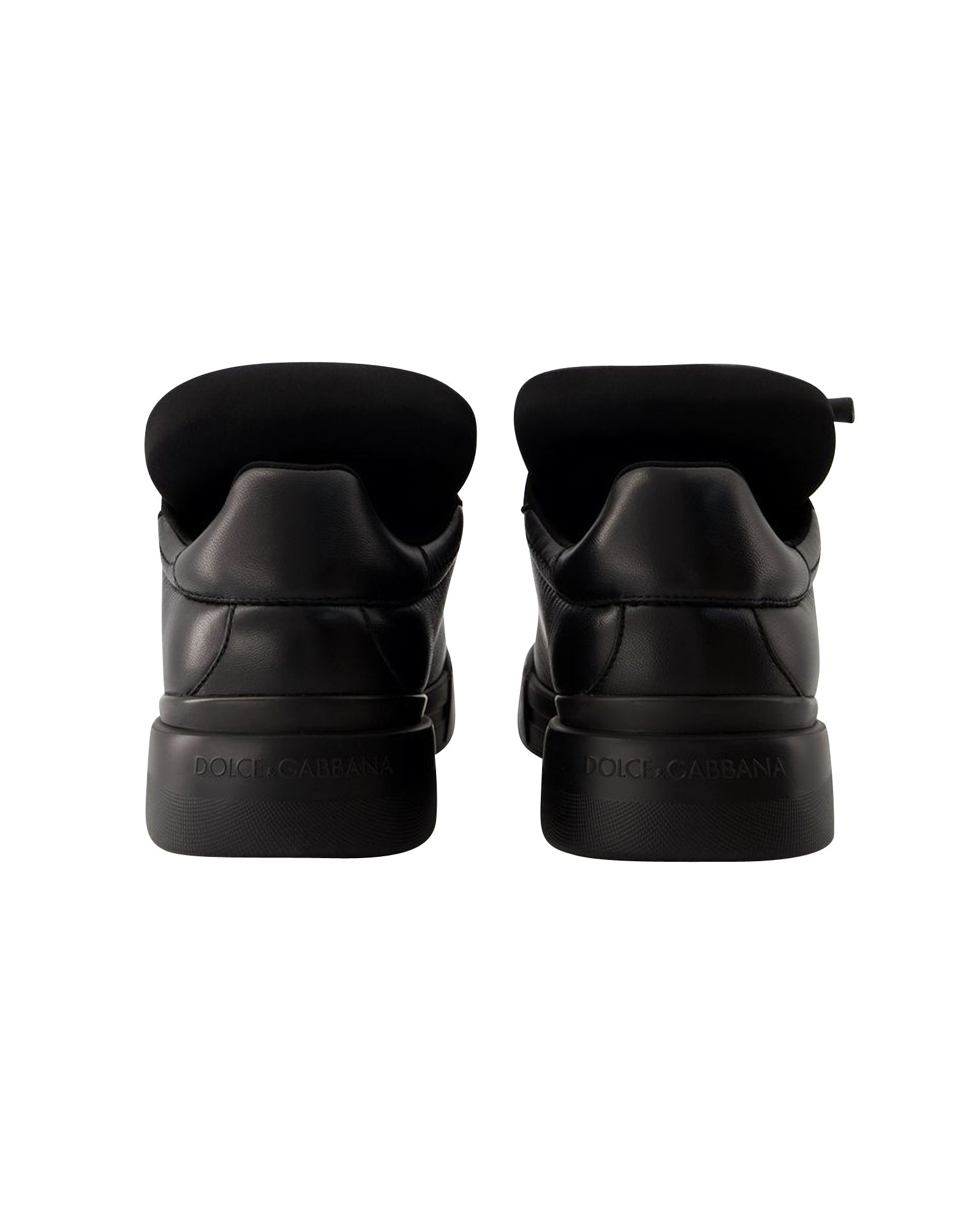 Men's Portofino Sneakers - Dolce&Gabbana - Leather - Black