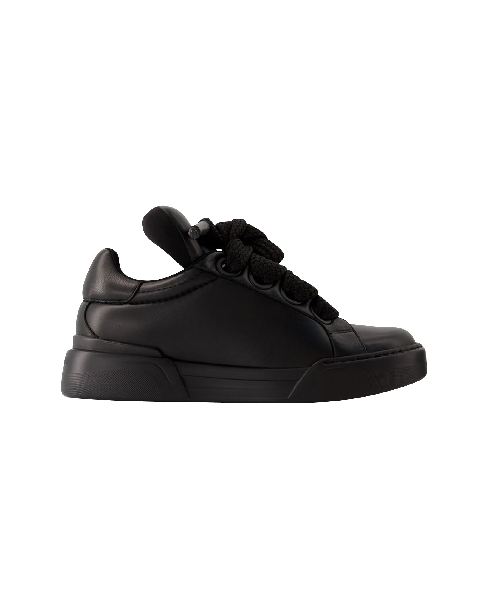 Men's Portofino Sneakers - Dolce&Gabbana - Leather - Black