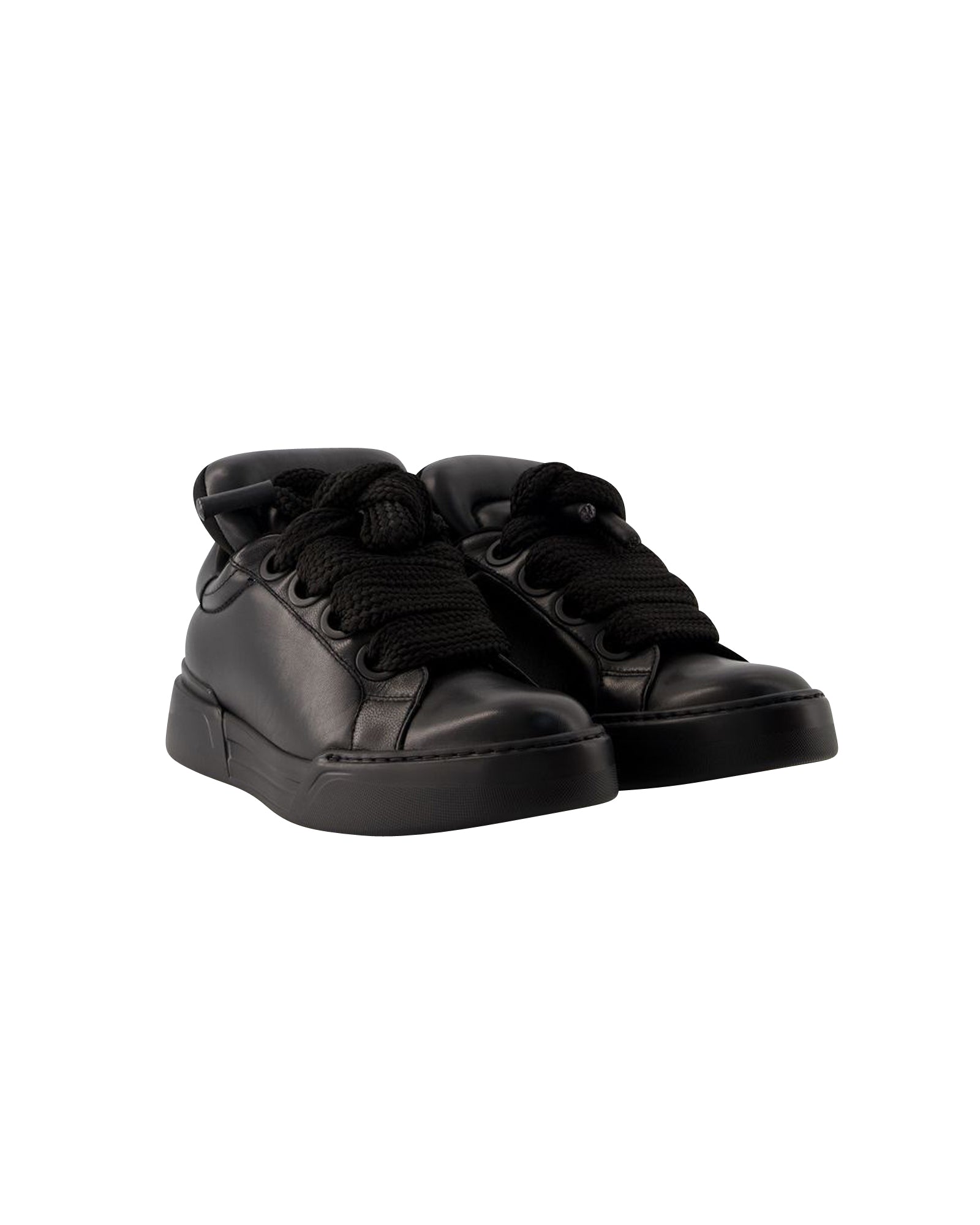 Men's Portofino Sneakers - Dolce&Gabbana - Leather - Black