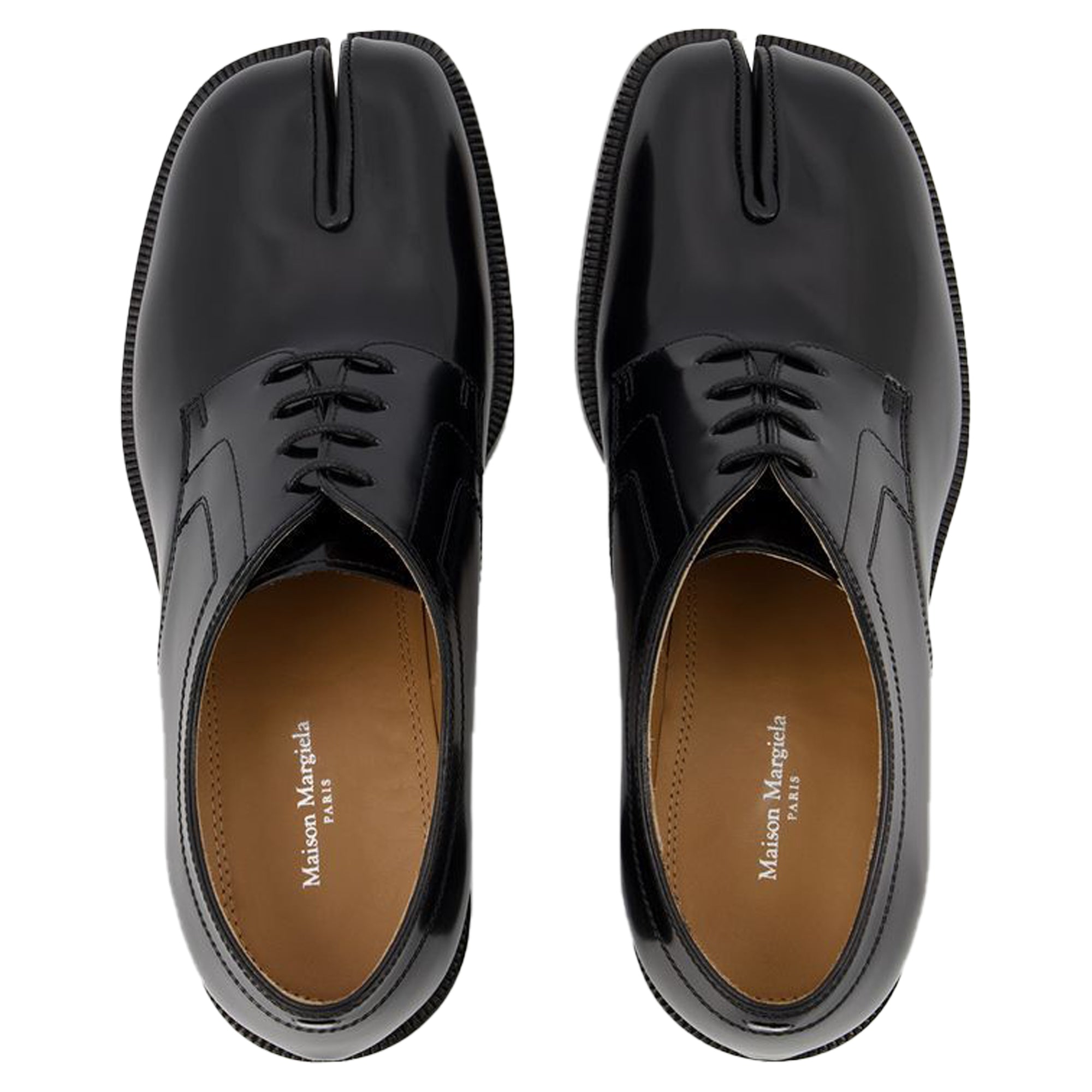 Lace-Up Derbies in Black Leather