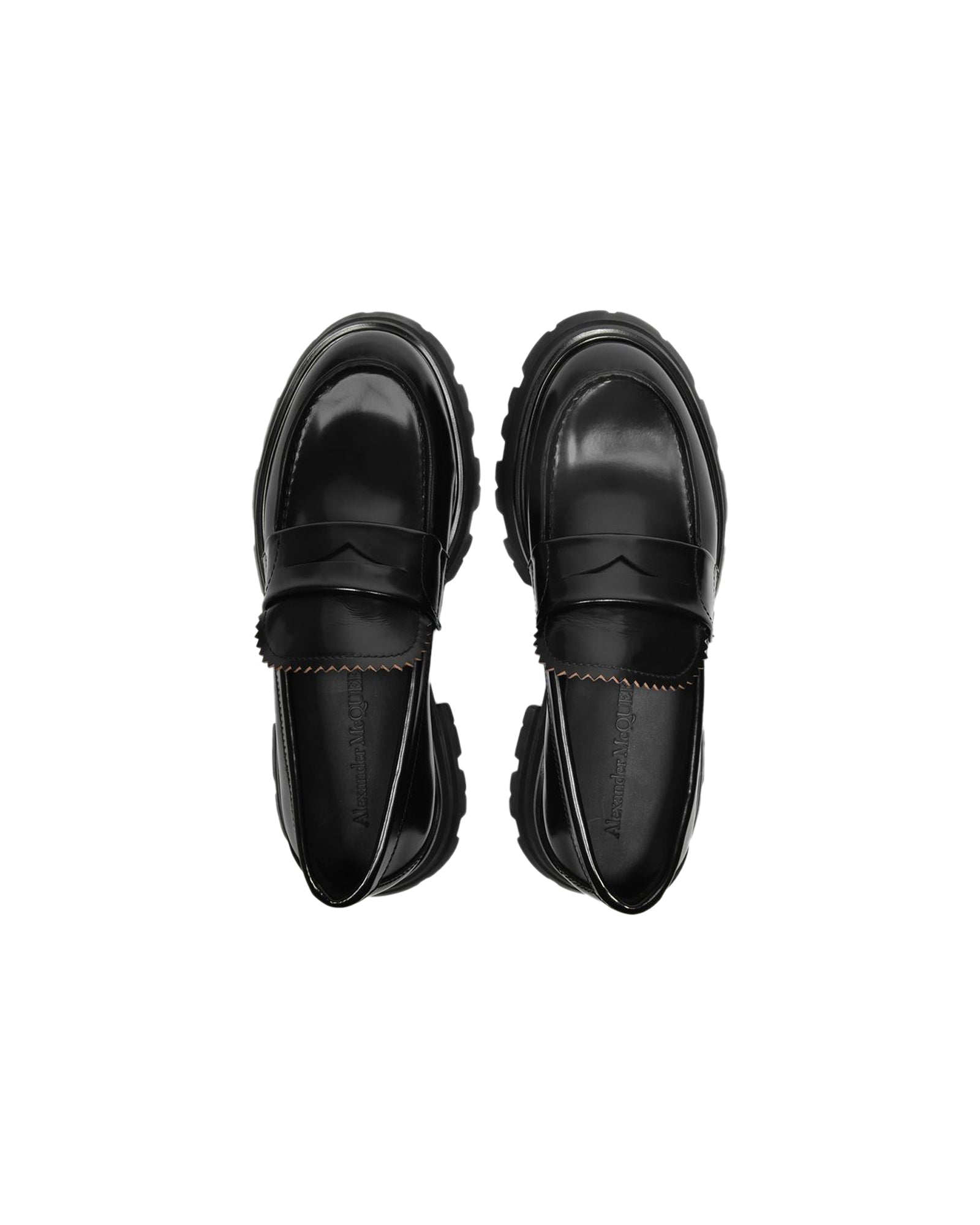 Upper and Ru Loafers in Black Leather