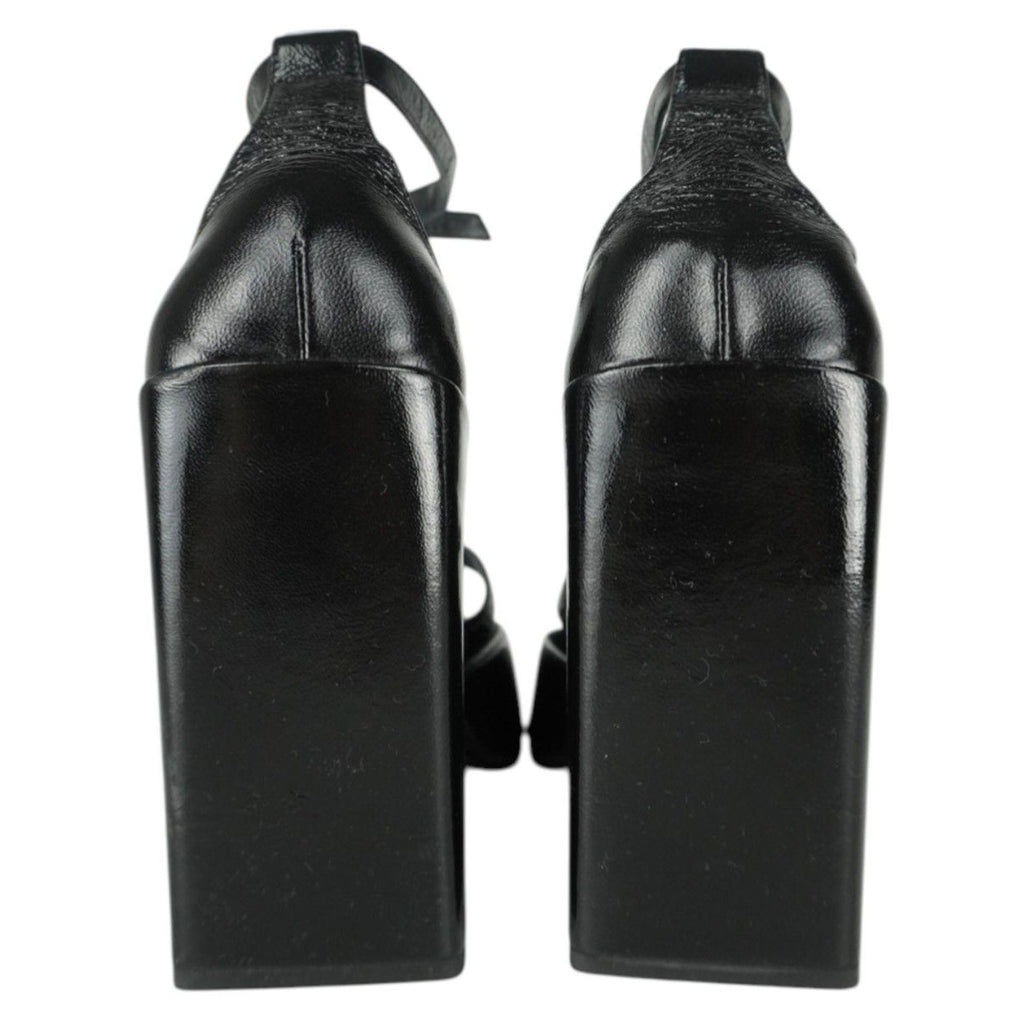 Versace Black Mary Jane Block Heels