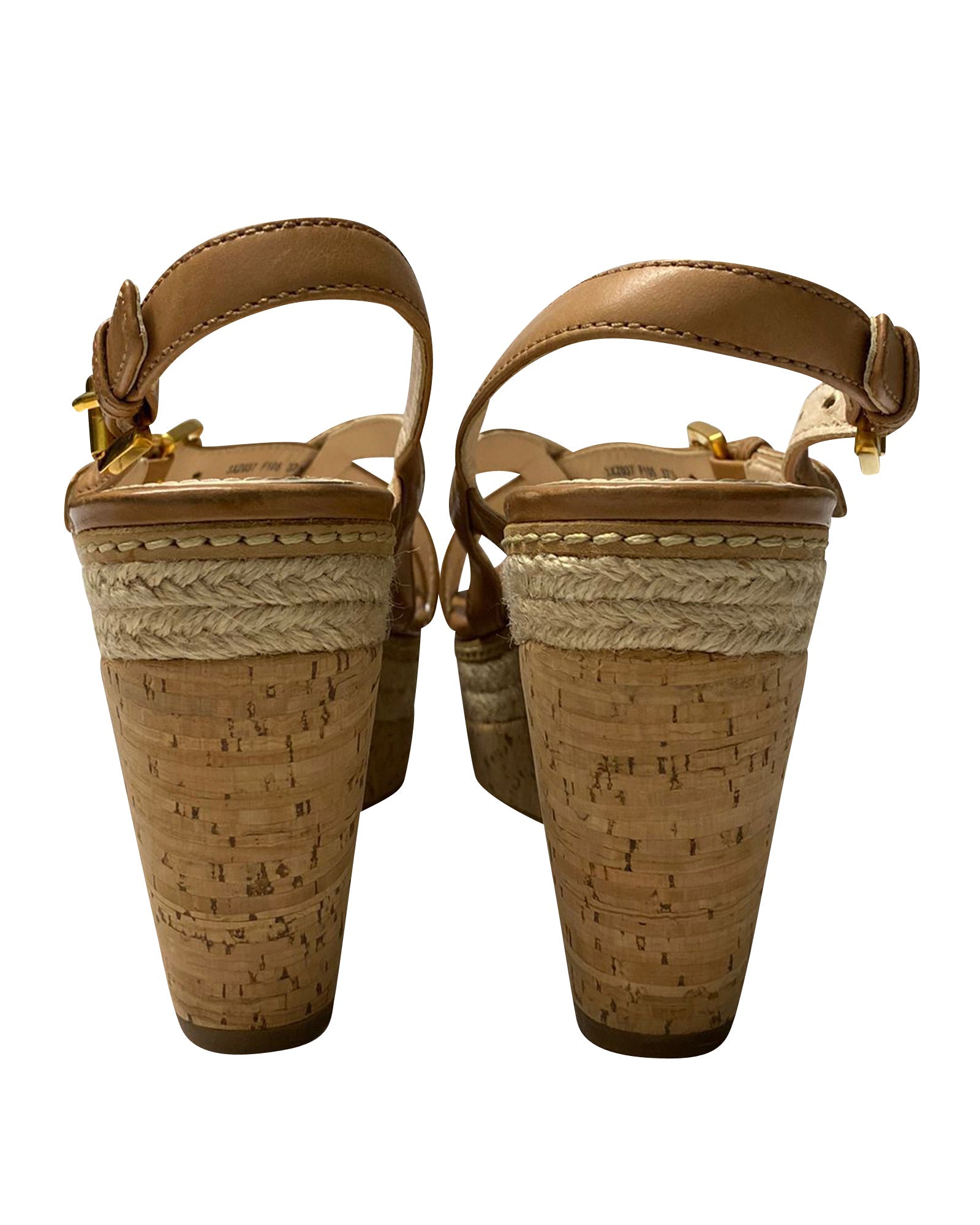 Prada Beige Leather Wedge