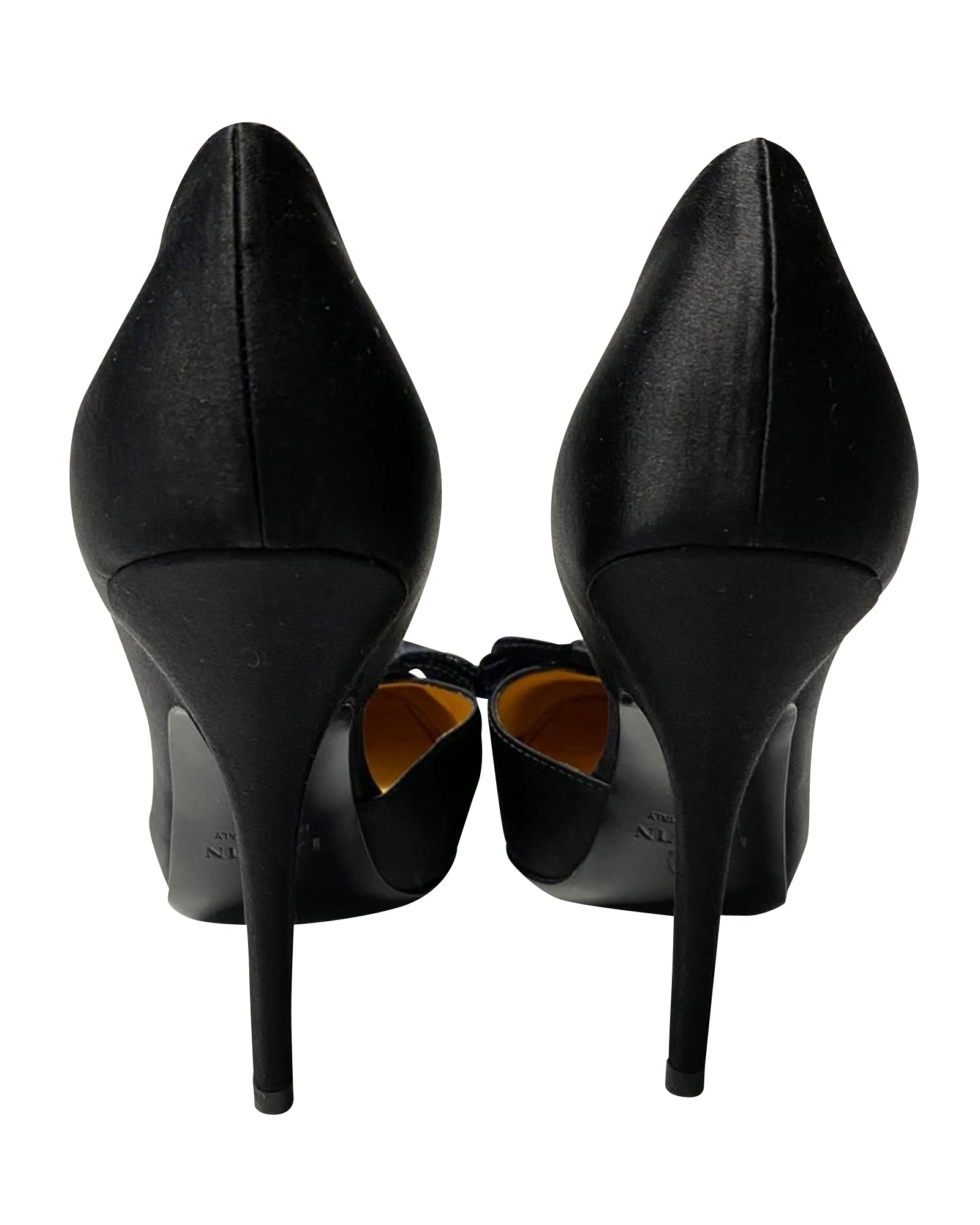 Women's Lanvin Bow Pumps 120 in Black Satin Leather