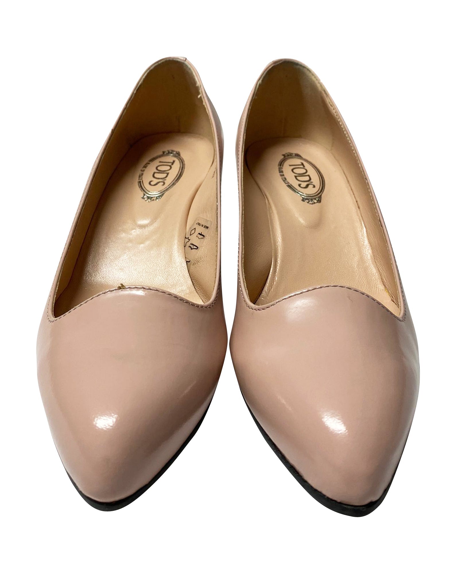 Women's Tod's Pointed Wedge in Pink Leather