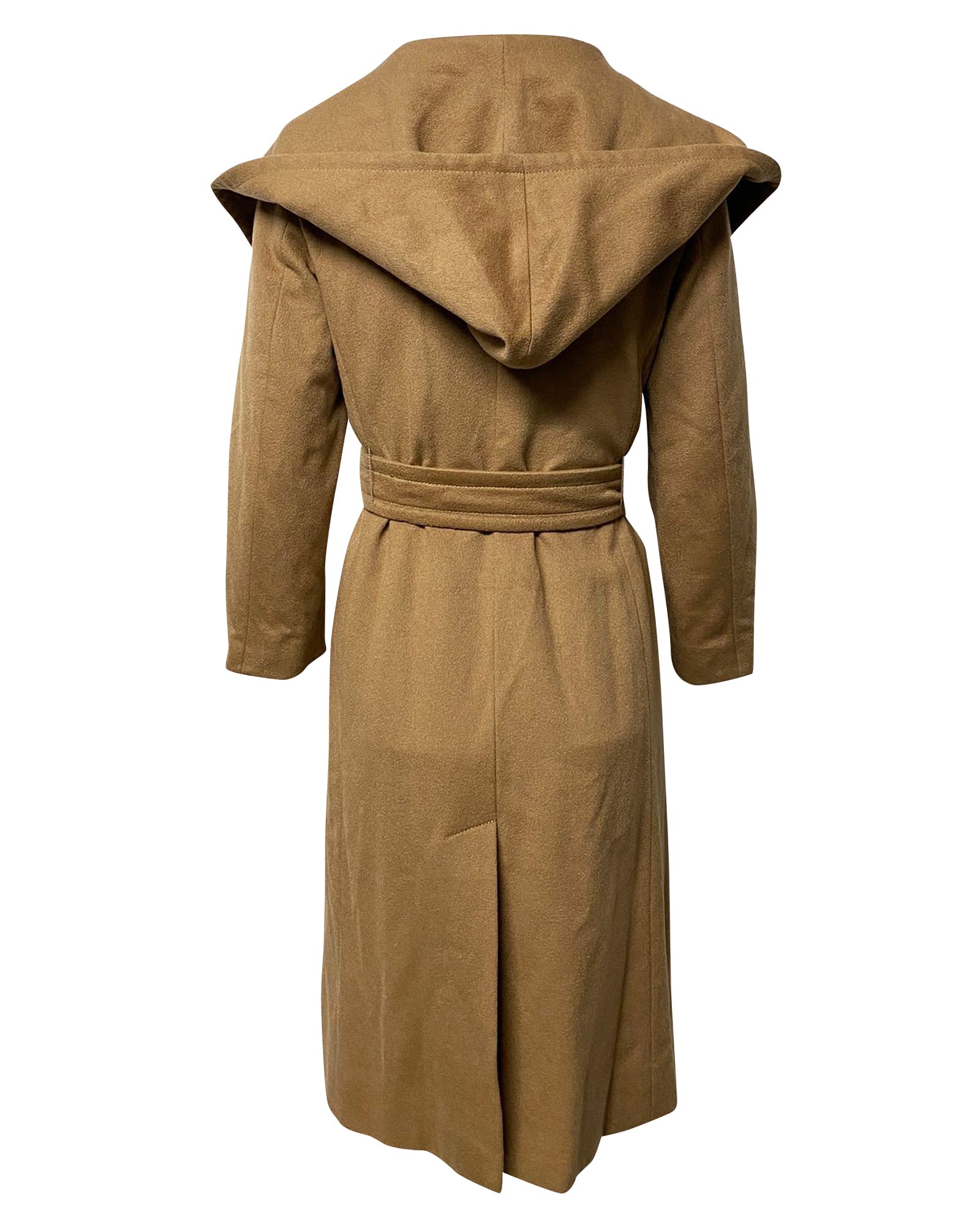 Max Mara Hooded Coat in Brown Cashmere