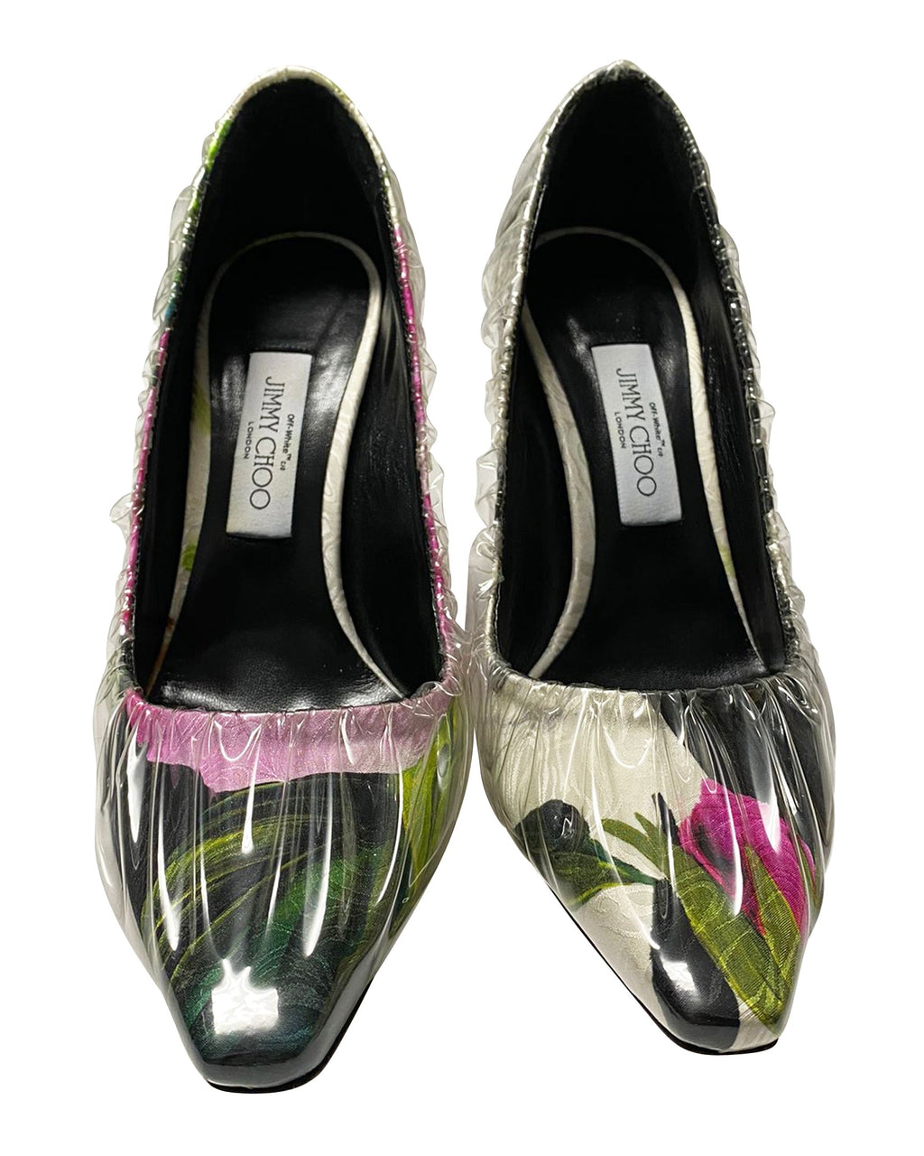 Women's Jimmy Choo x Off-white Anne 100 Pumps in Multicolor Fabric