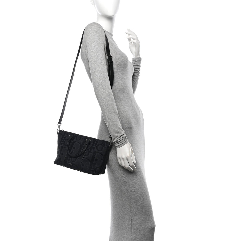 Maxi Oblique Jacquard Weekender 25 Black