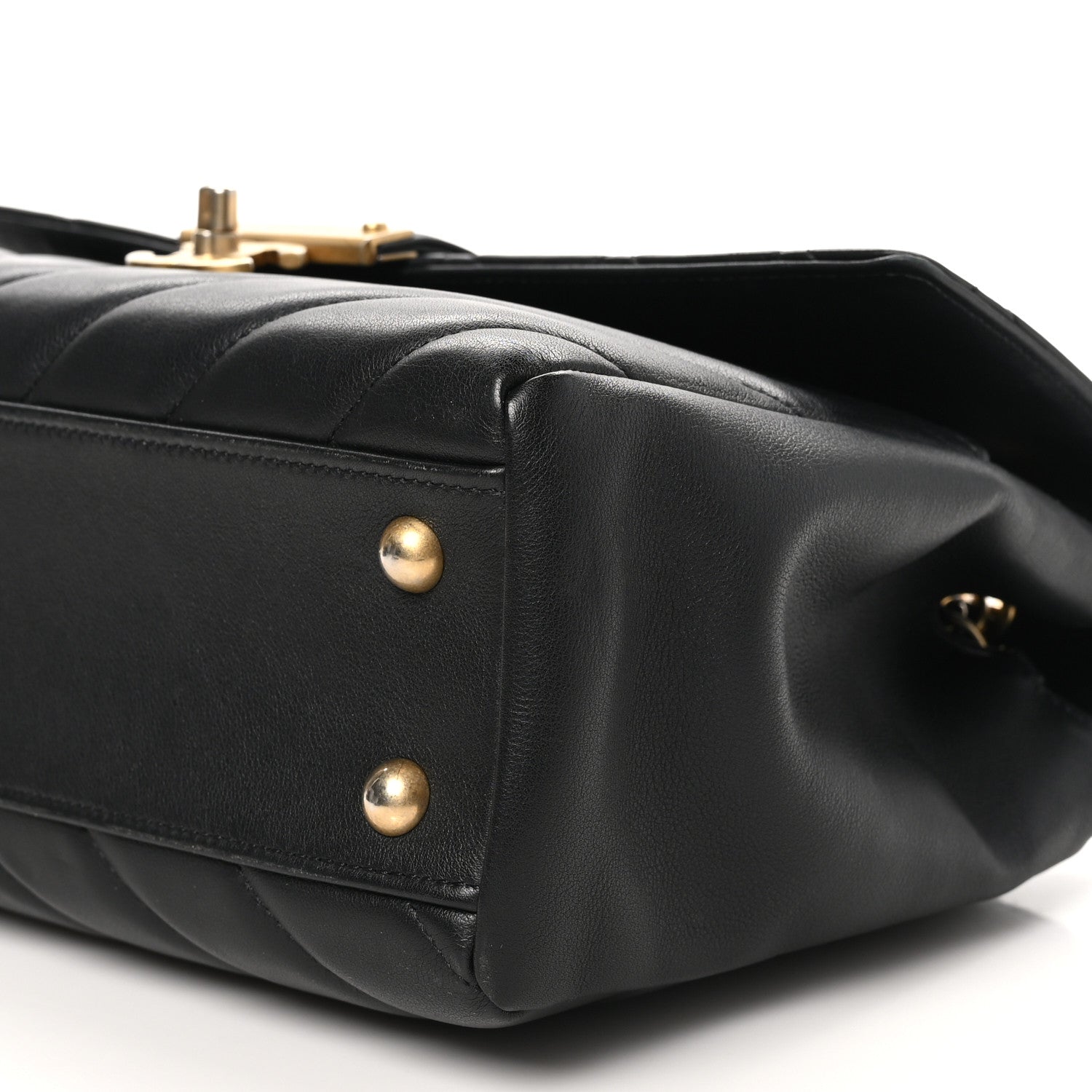 Calfskin Quilted Chevron In The City Bag Black
