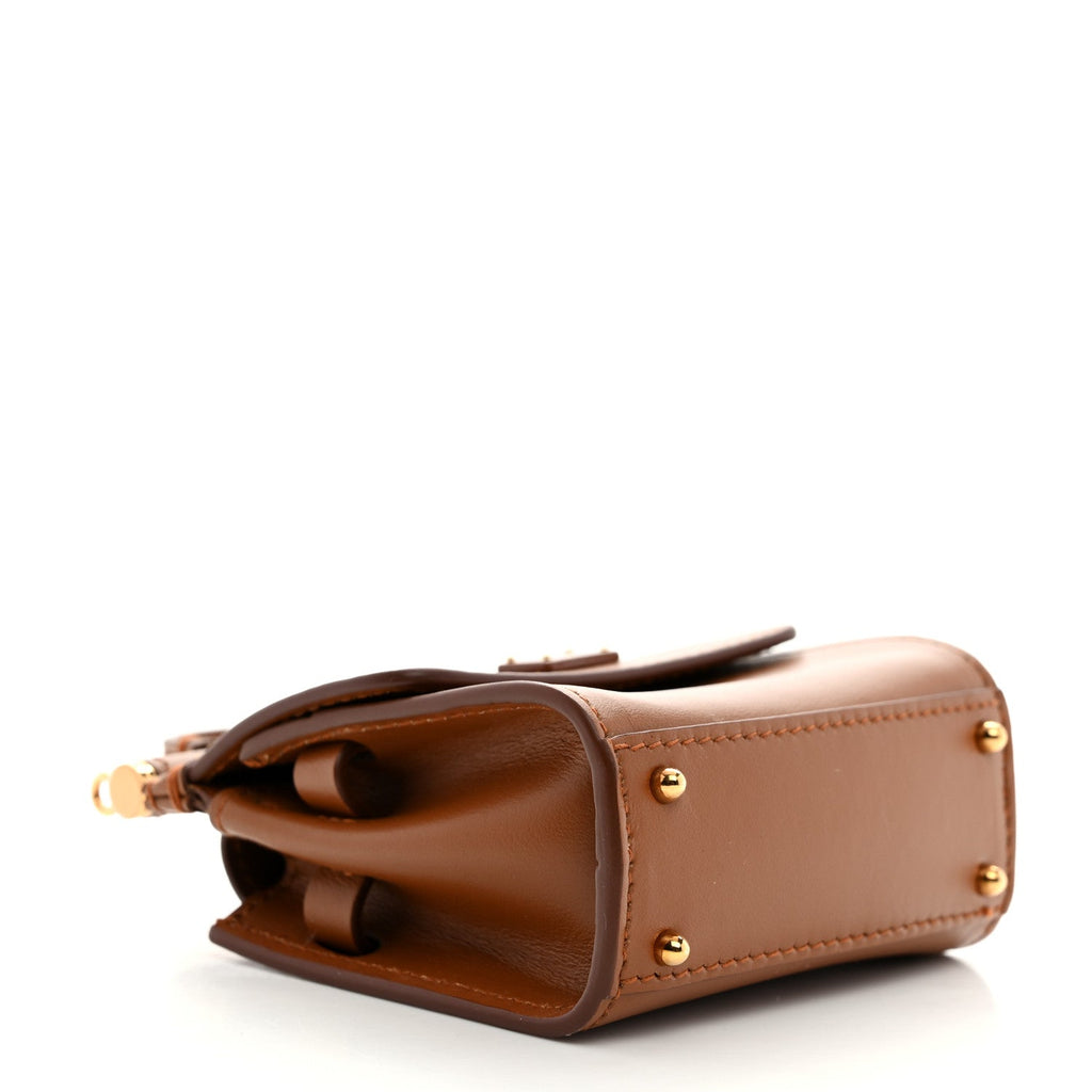 Calfskin Micro 58 Miss Sicily Satchel Brown