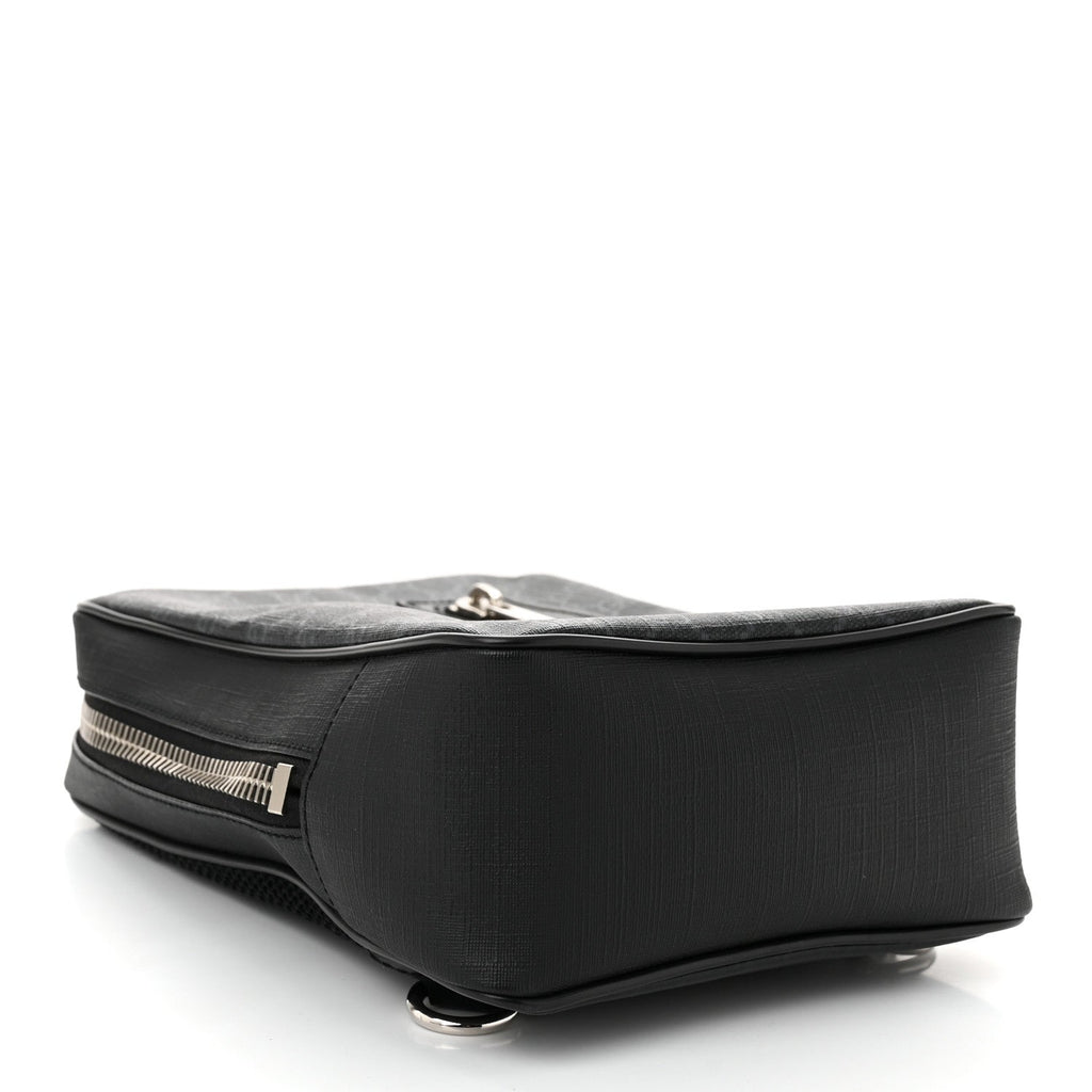 GG Supreme Monogram Web Belt Bag Black Grey