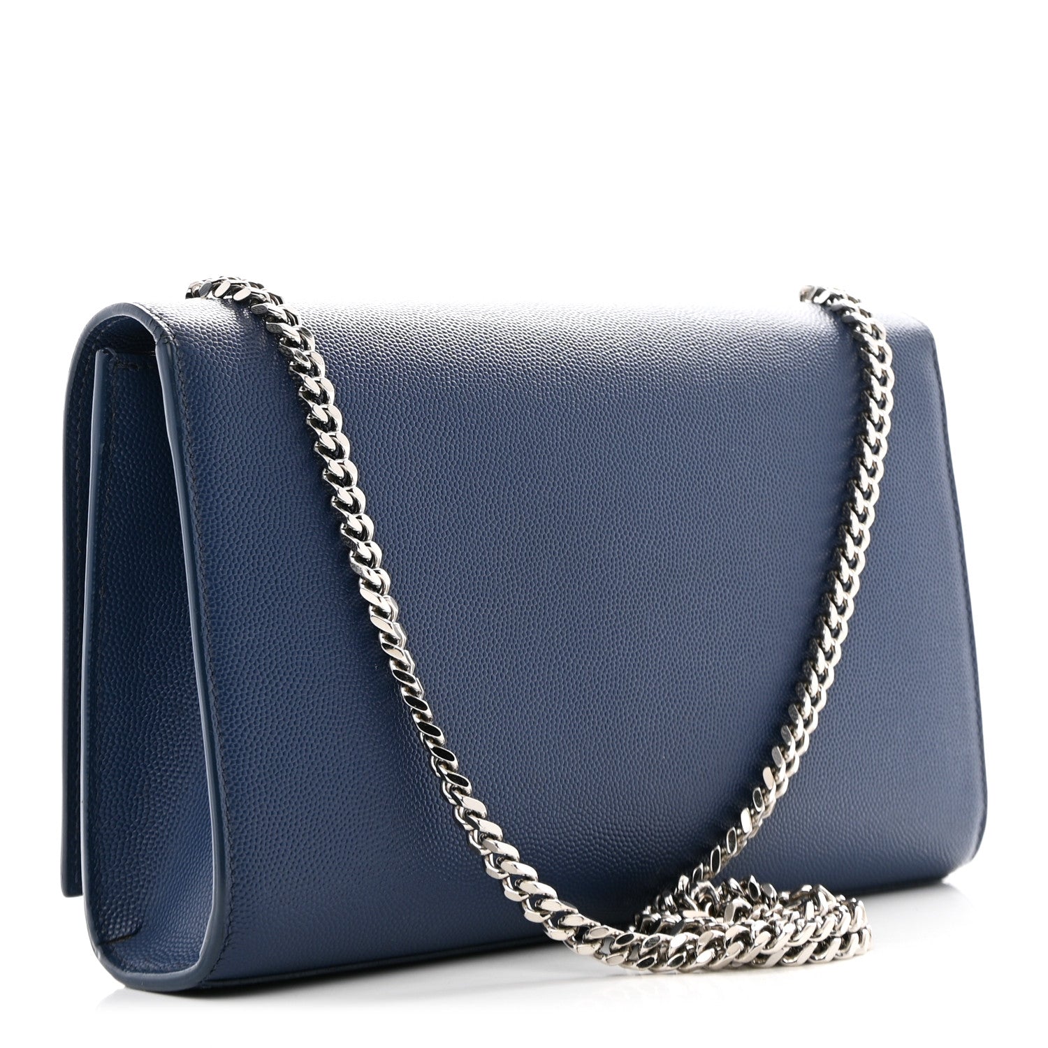 Grain De Poudre Medium Classic Monogram Kate Satchel Blue Clair