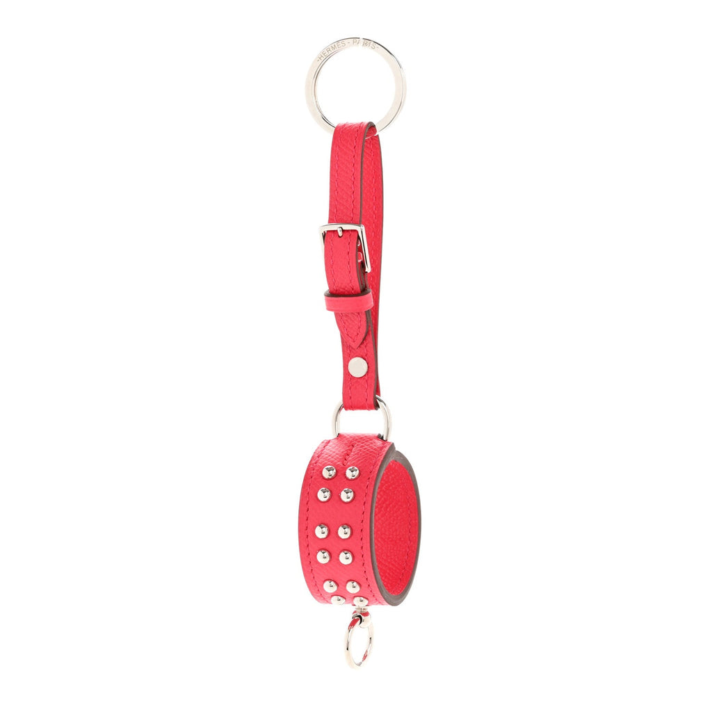 Epsom Collier de Chien Anneau Key Holder Rose Pourpre
