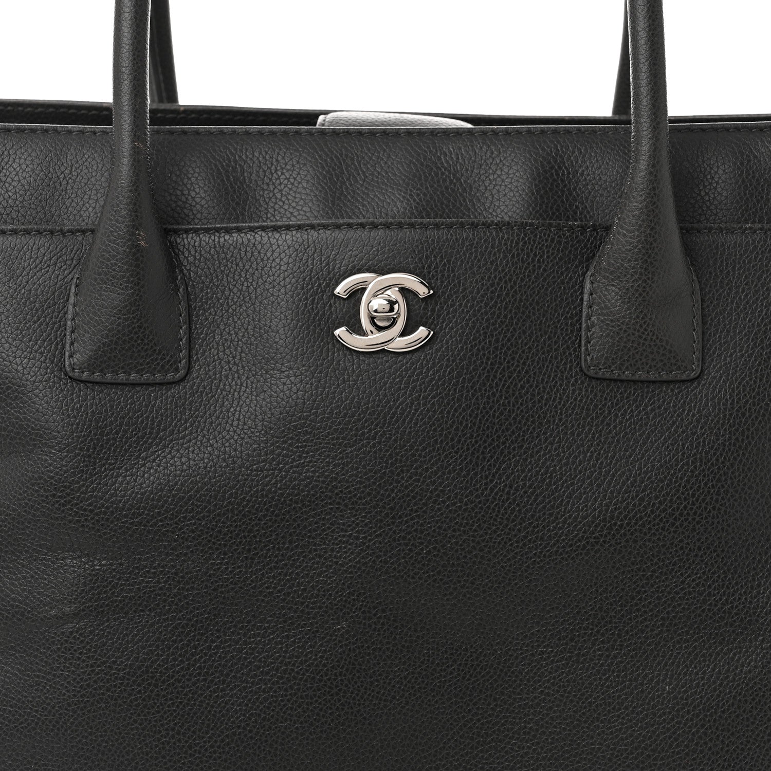 Calfskin Tall Cerf Tote Anthracite