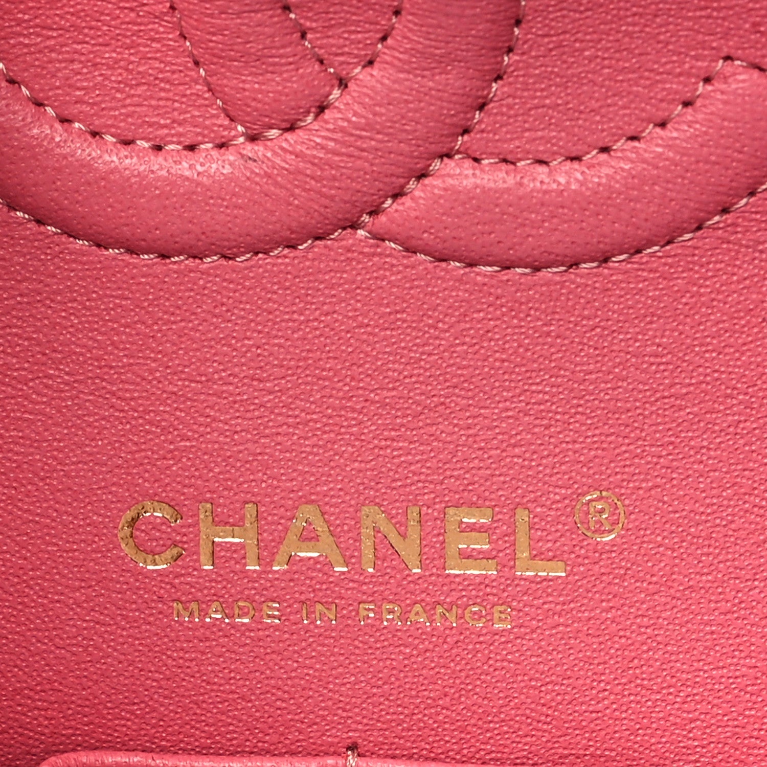 Metallic Caviar Quilted Medium Double Flap Pink
