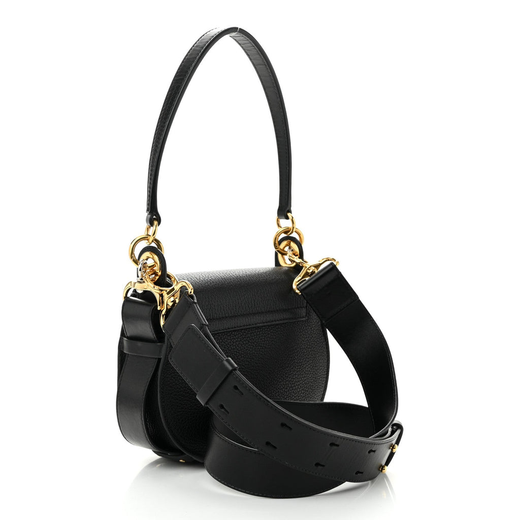 Grained Lambskin Small Tess Bag Black