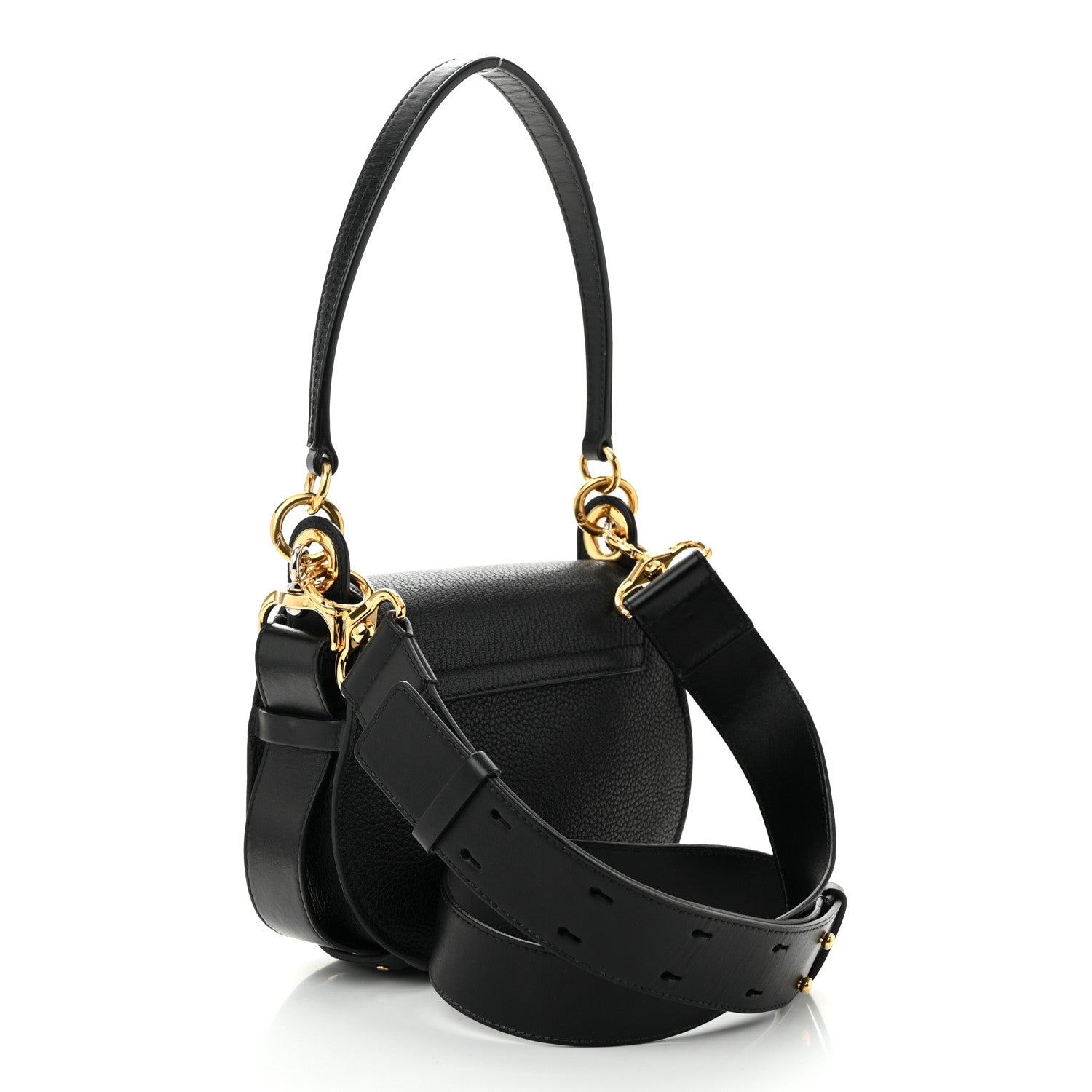 Grained Lambskin Small Tess Bag Black