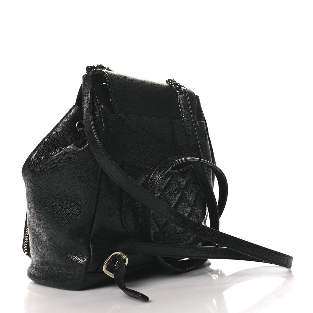 Caviar Quilted Business Affinity Backpack Black