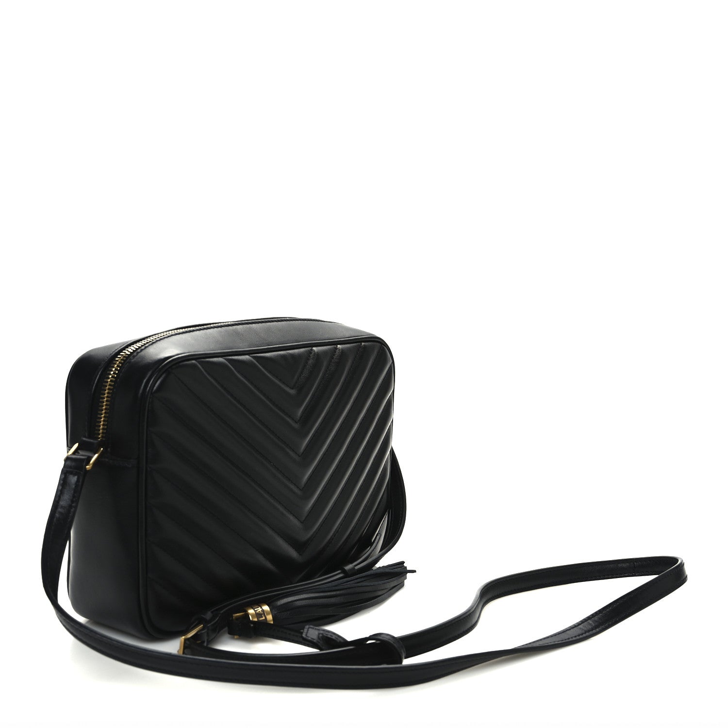 Calfskin Matelasse Monogram Lou Camera Bag Black