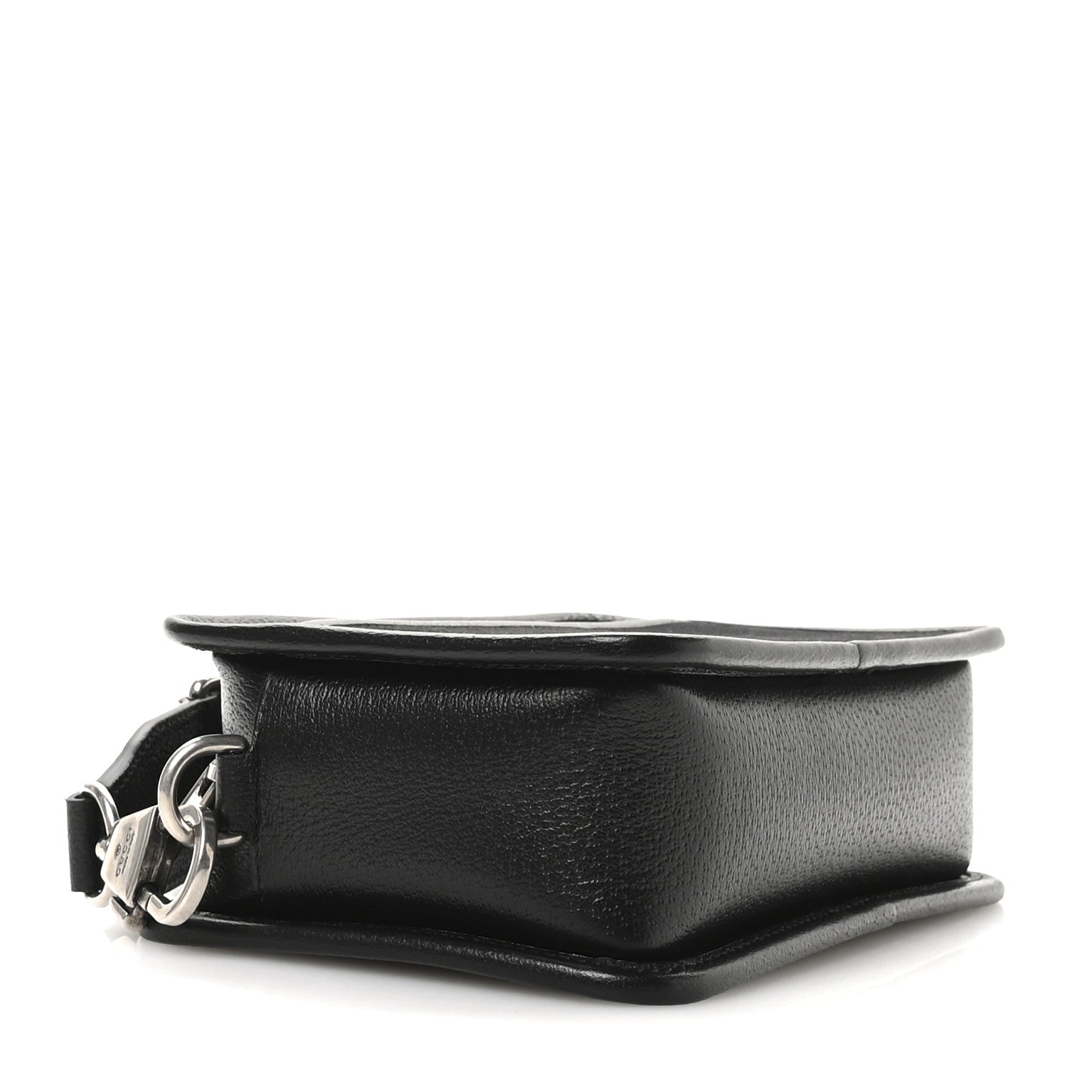Monogram Jumbo GG Textured Dollar Calfskin Web Mini Crossbody Bag Black