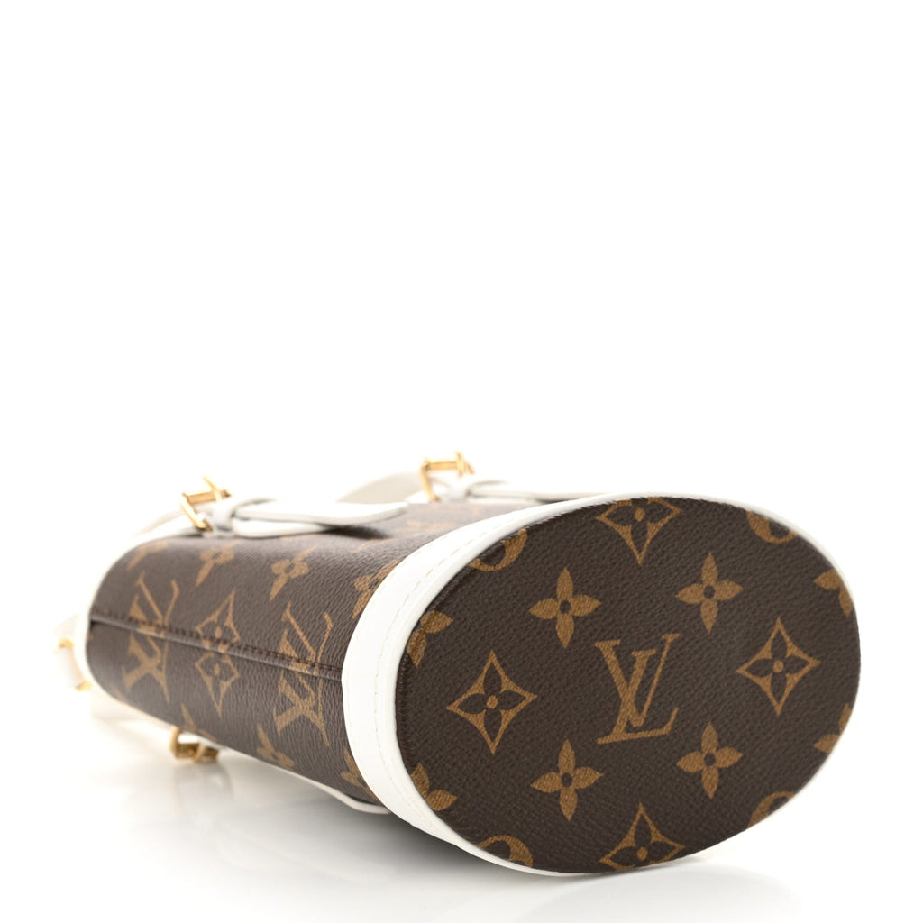 Monogram LV Match Nano Bucket Bag White