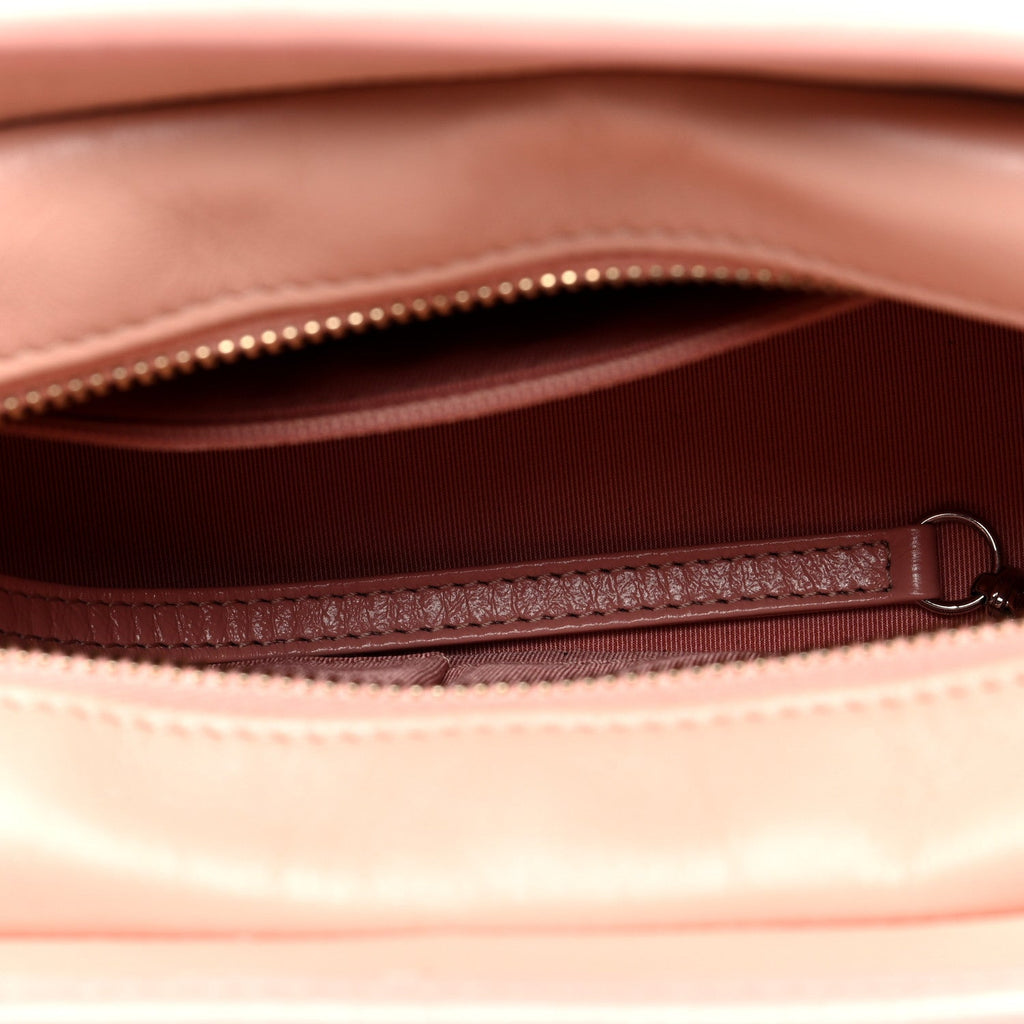 Aged Calfskin Chevron Quilted Small Gabrielle Hobo Pink