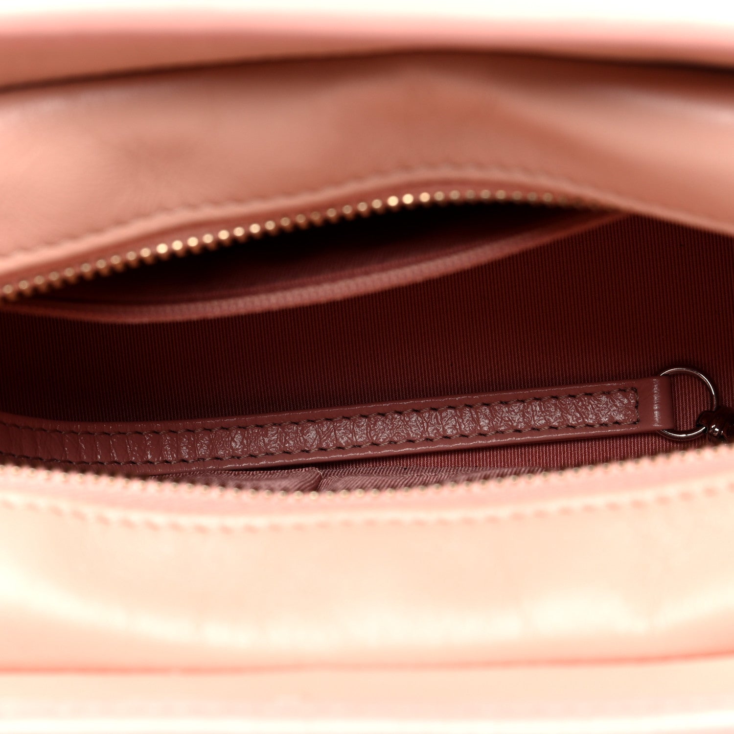 Aged Calfskin Chevron Quilted Small Gabrielle Hobo Pink