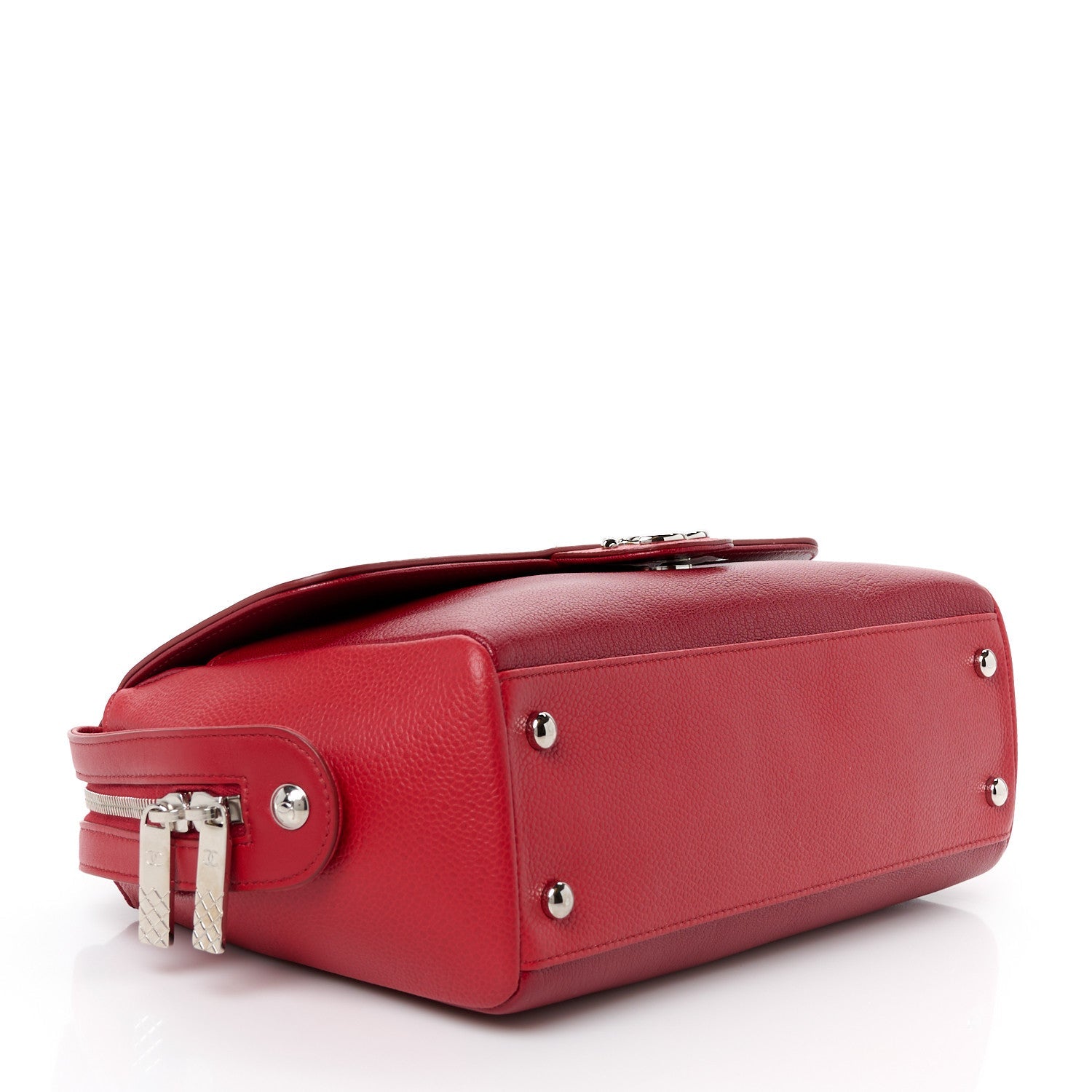 Goatskin Quilted Magnetic Camera Case Red Red
