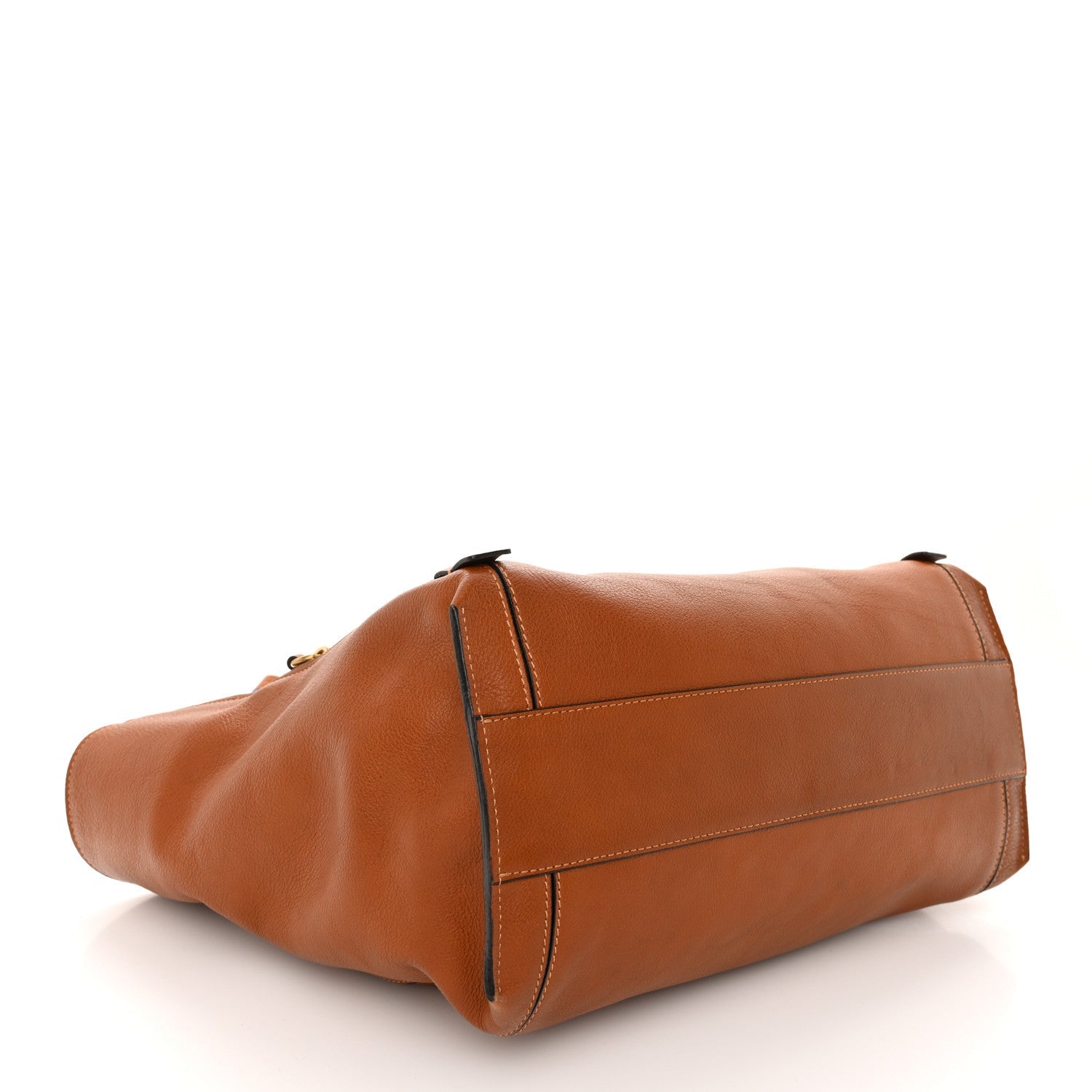 Smooth Calfskin Medium Milo Shopping Tote Caramel