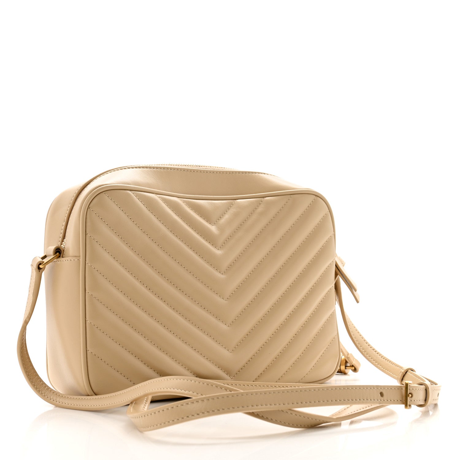 Calfskin Matelasse Monogram Lou Camera Bag Nude Powder