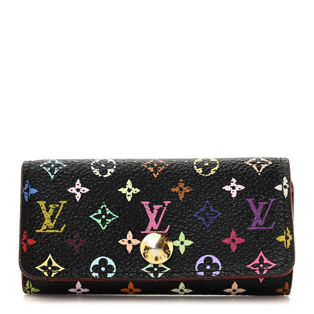 Monogram Multicolor Multicles 4 Key Holder Black Grenade