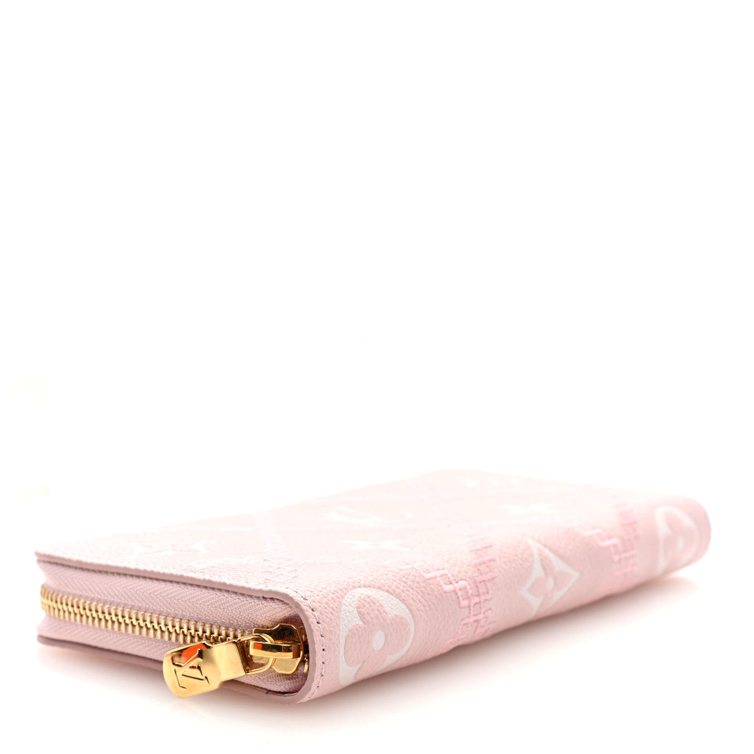 Empreinte Monogram Giant Broderies Zippy Wallet Pink Creme