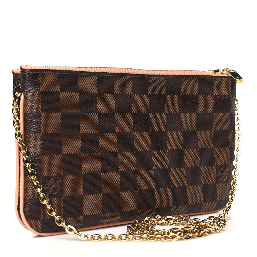 Damier Ebene Double Zip Pochette