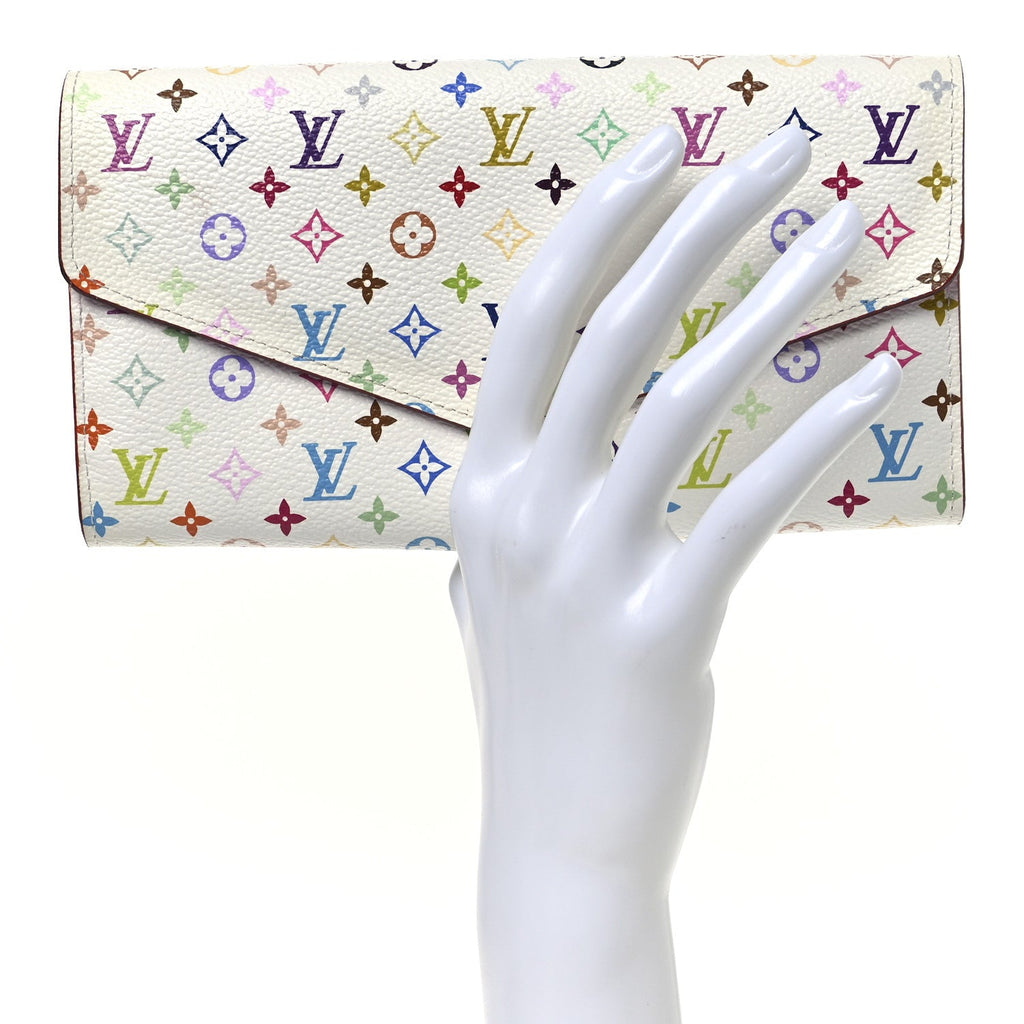 Monogram Multicolor Sarah Wallet NM White Litchi