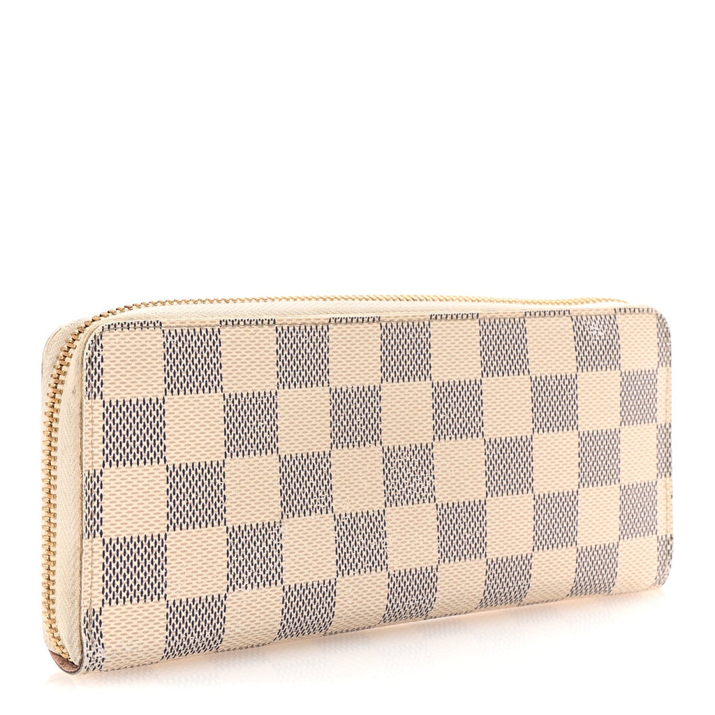 Damier Azur Clemence Wallet Rose Ballerine