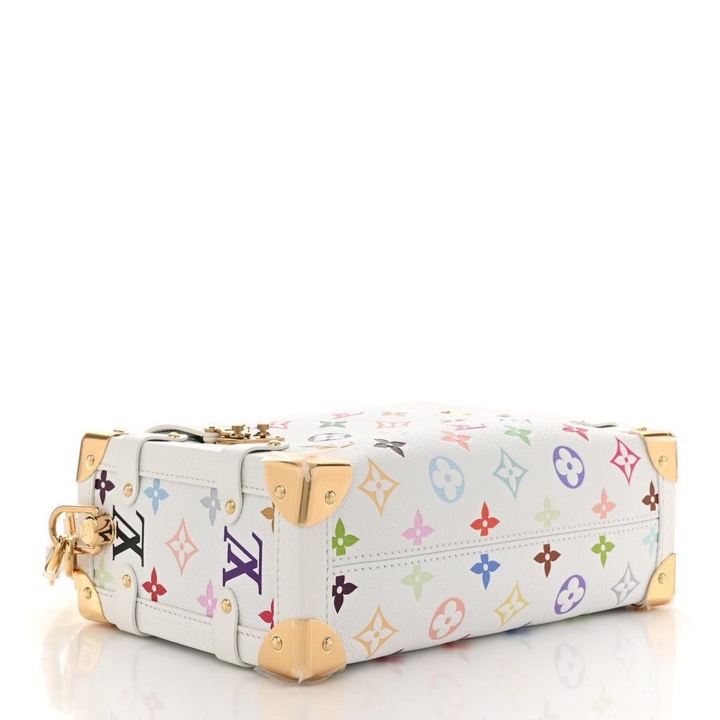 LV x TM Cowhide Monogram Multicolor Side Trunk MM White