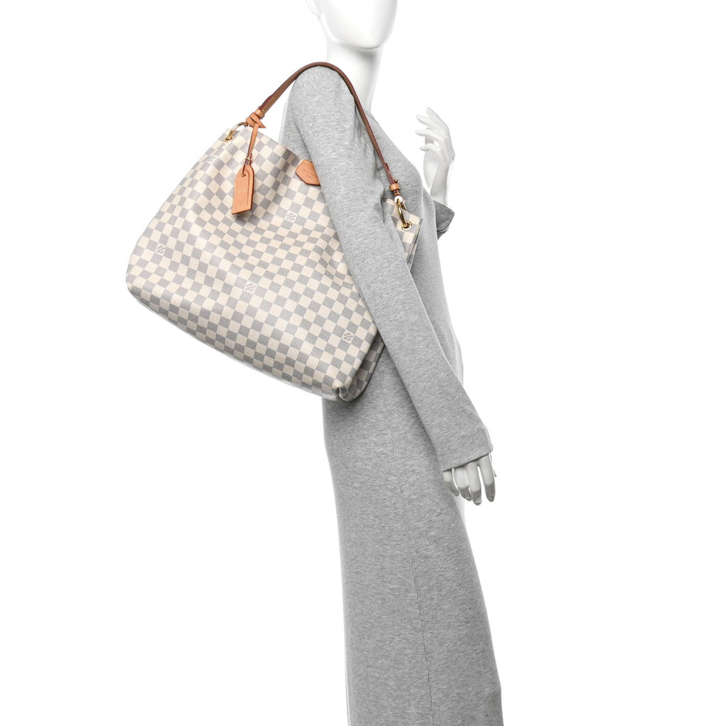 Damier Azur Graceful MM Rose Ballerine