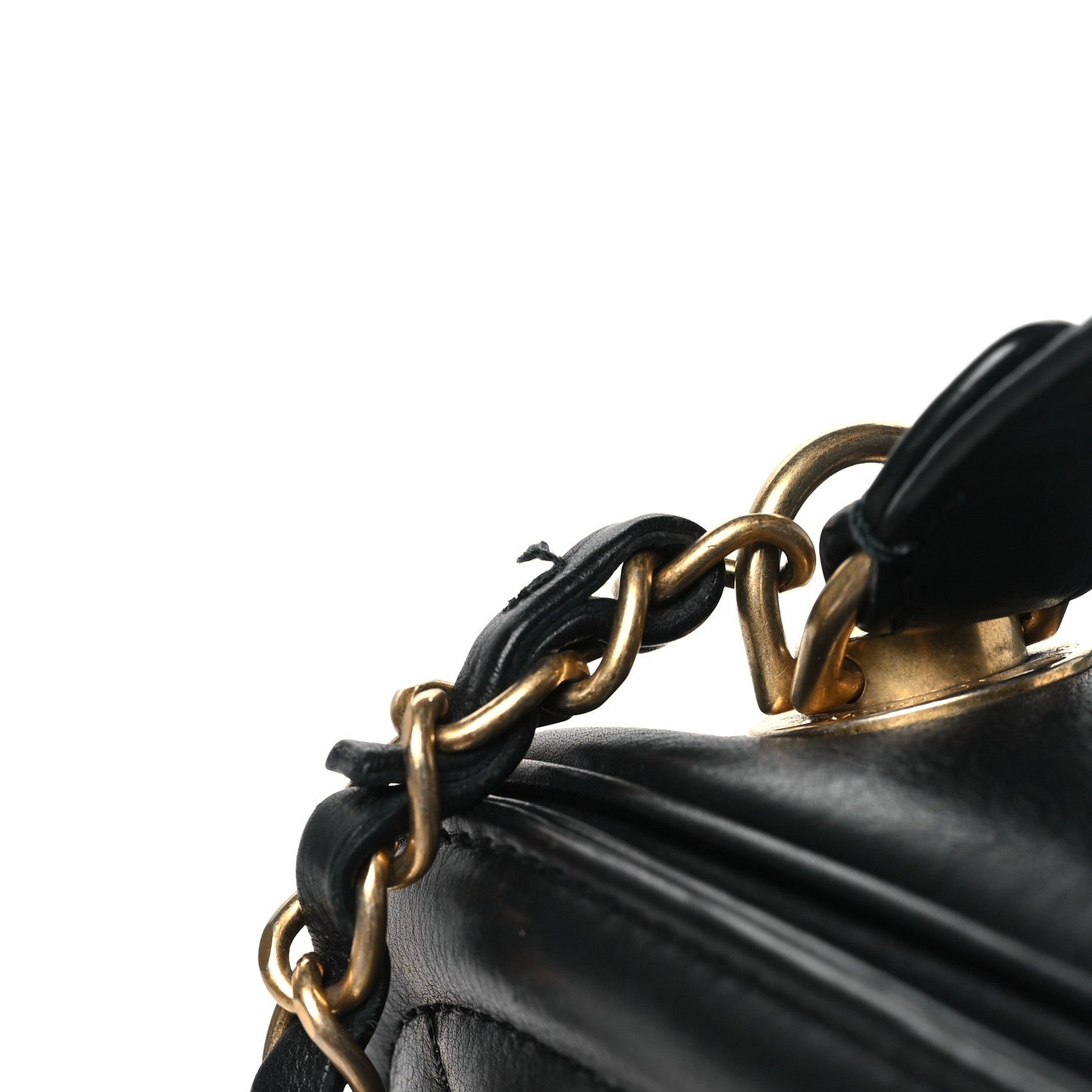 Calfskin Quilted CC Medium Vanity Case Black
