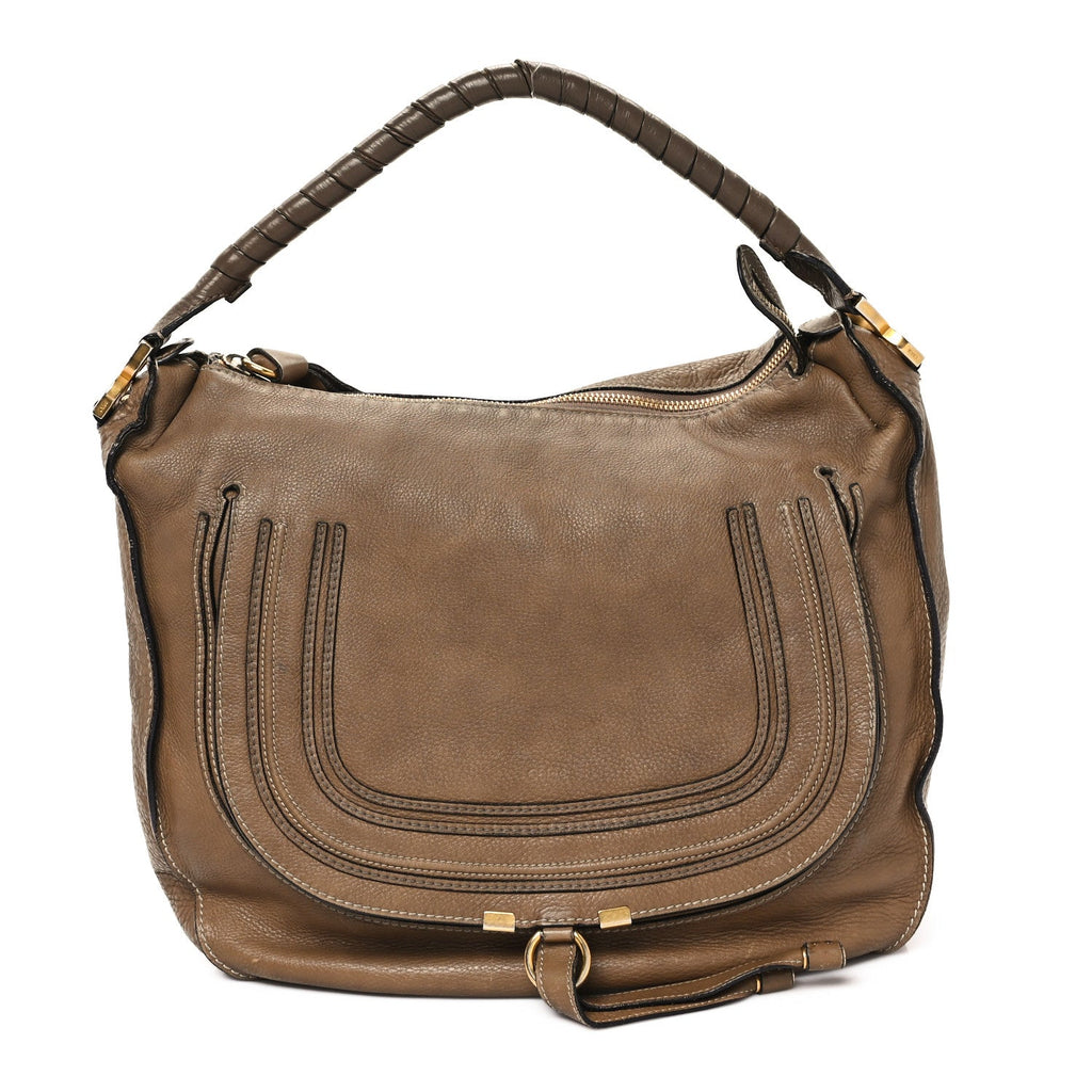 Calfskin Medium Marcie Hobo Nut