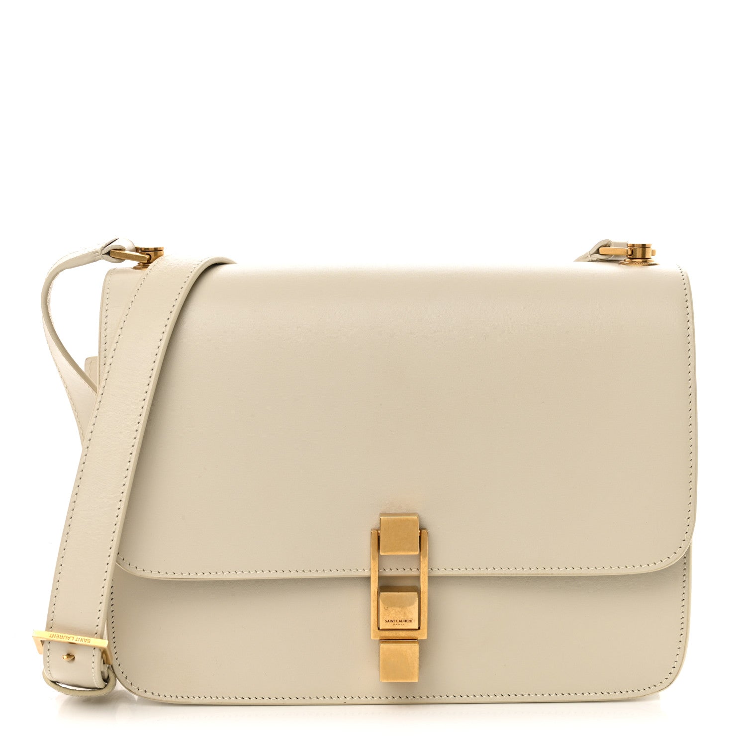 Smooth Calfskin Le Carre Satchel Dark Beige