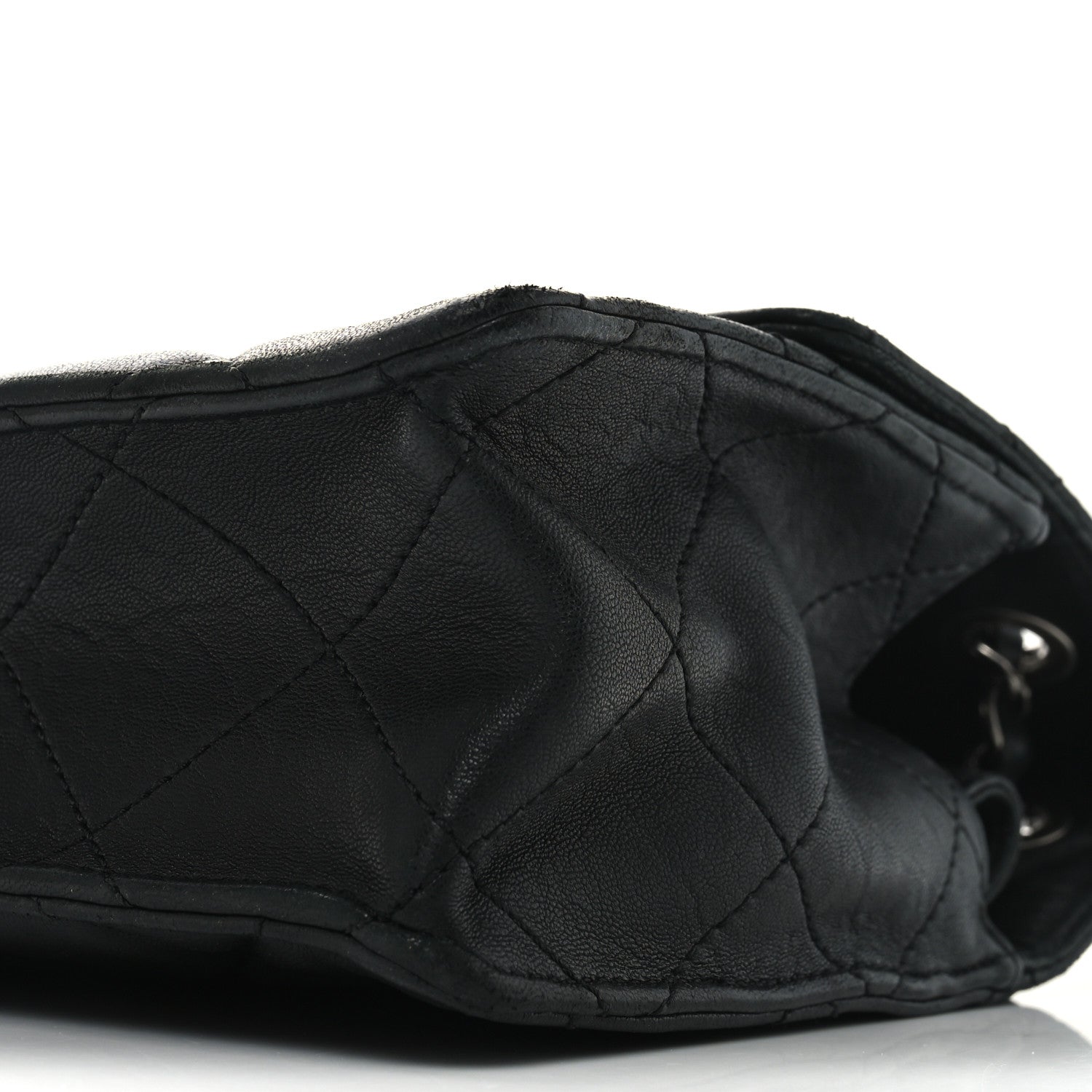Washed Lambskin Jumbo Take Away Flap Black