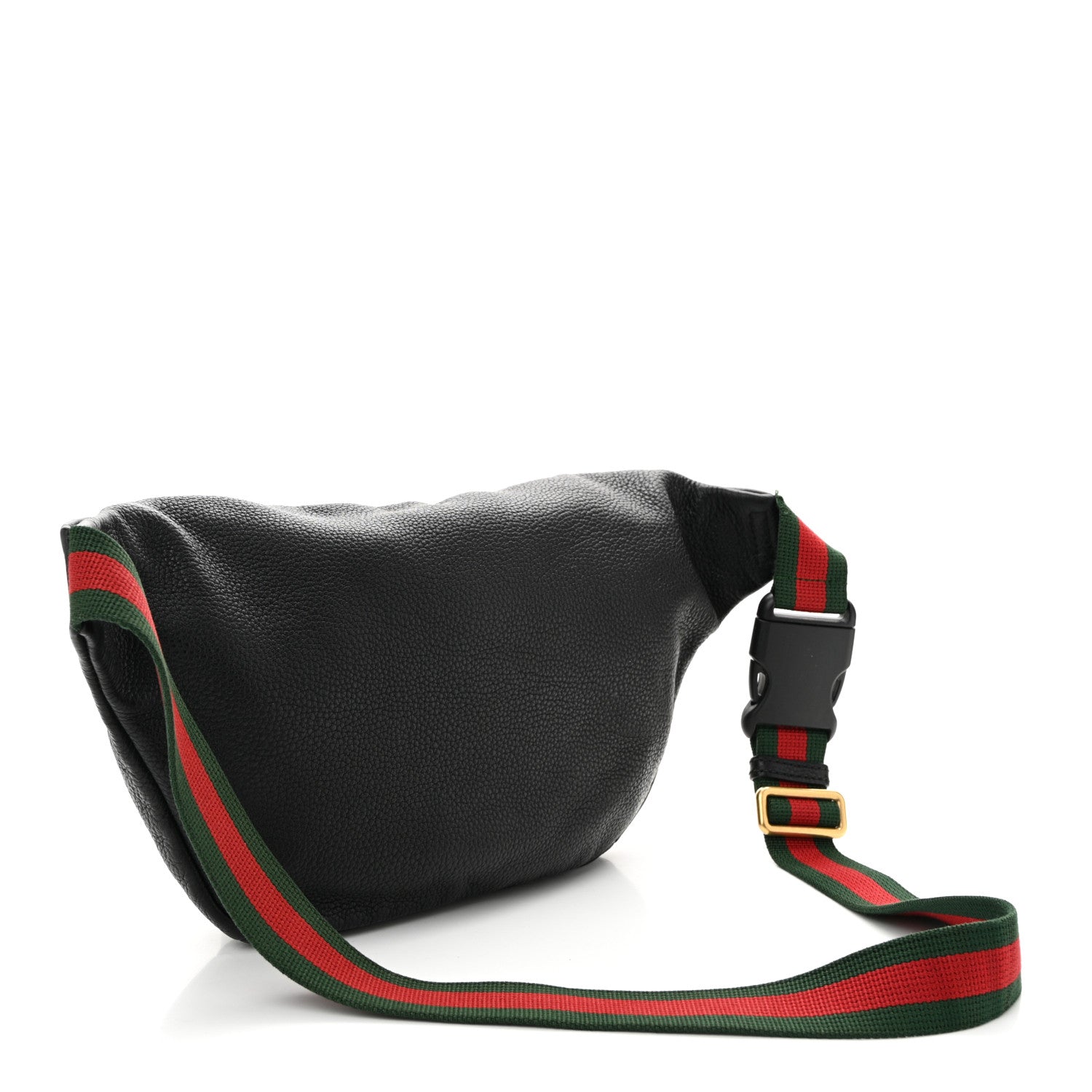 Grained Calfskin Logo Belt Bag Black