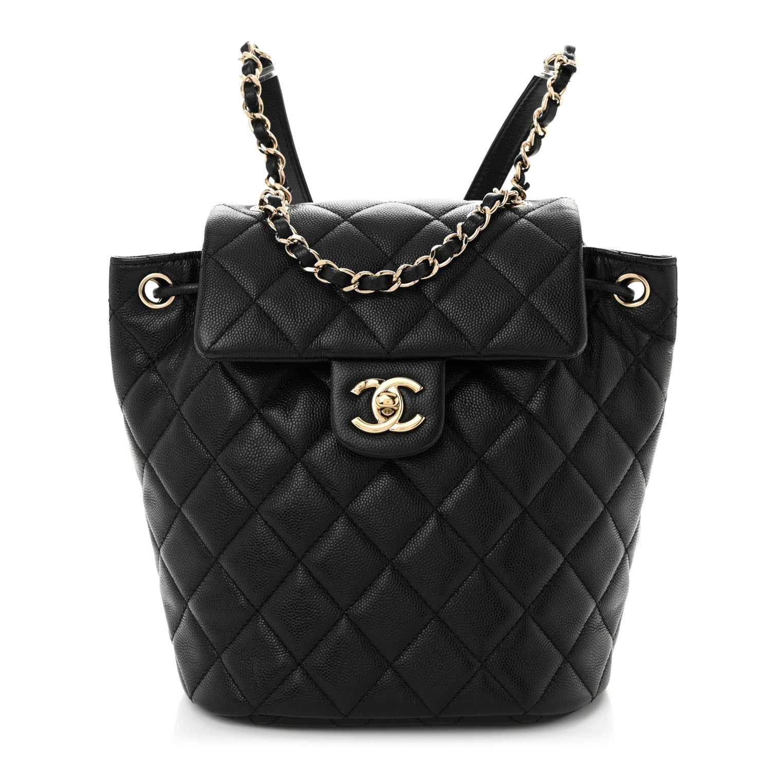 Caviar Quilted Mini Urban Spirit Backpack Black
